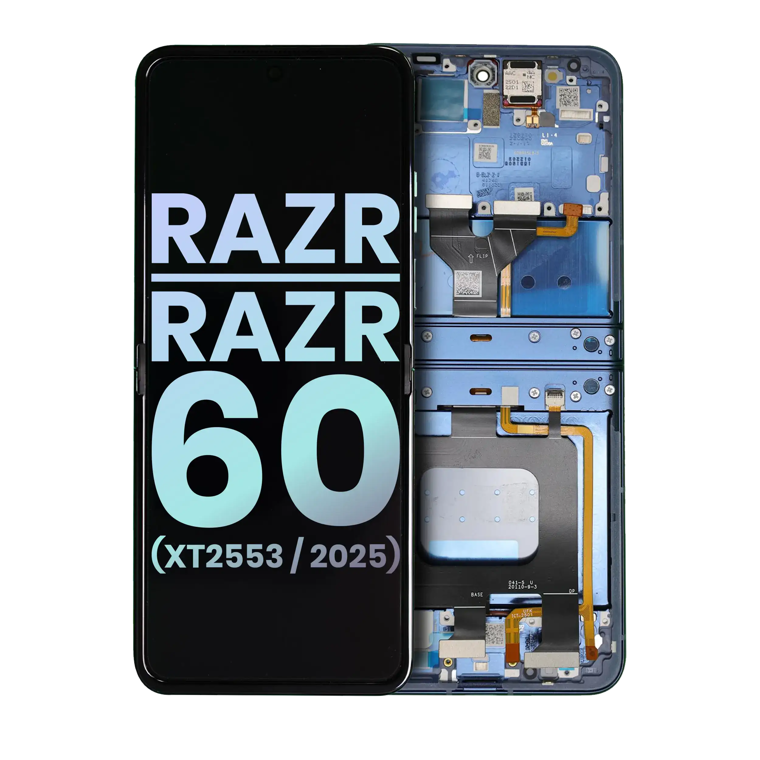OLED-Display mit Rahmen für Motorola Razr 60 Original OEM Gibraltar Sea