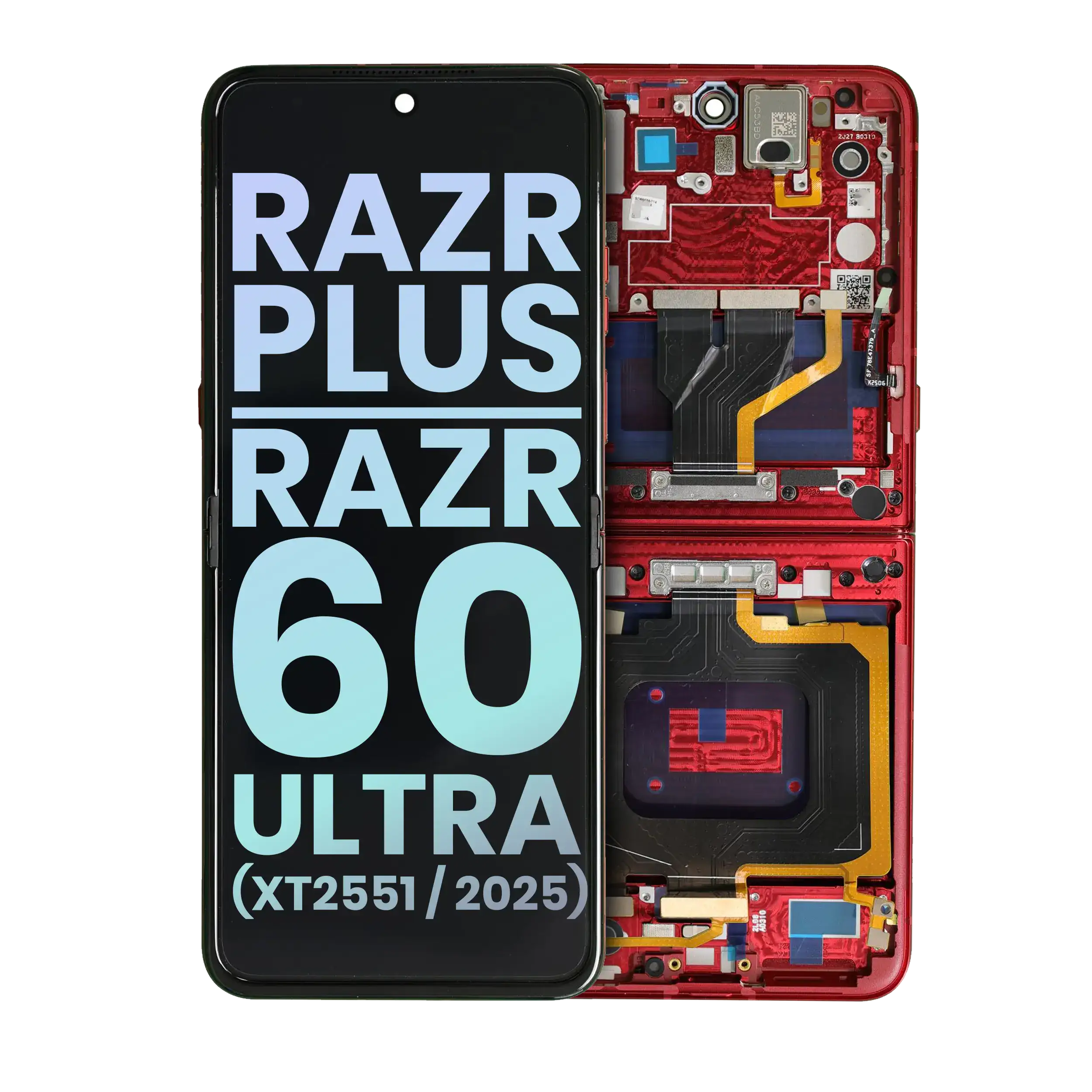 Main OLED Display for Motorola Razr Plus / Razr 60 Ultra (XT2551 / 2025) (Original OEM) (Rio Red)