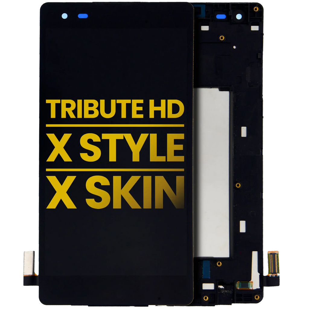 LCD Display with Frame for LG Tribute HD (LS676) / LG X Style (K200 / L53BL / L56VL) / LG X Skin (F740) (Refurbished, Black)