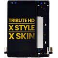 LCD-Display mit Rahmen für LG Tribute HD/X Style/X Skin (Refurbished, Schwarz)