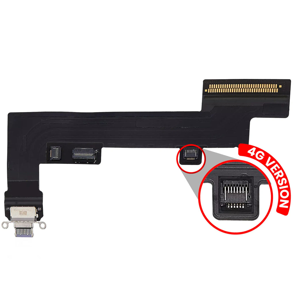 Charging Port Flex Cable compatible with iPad Air 5 (Cellular) (Premium) (Purple)