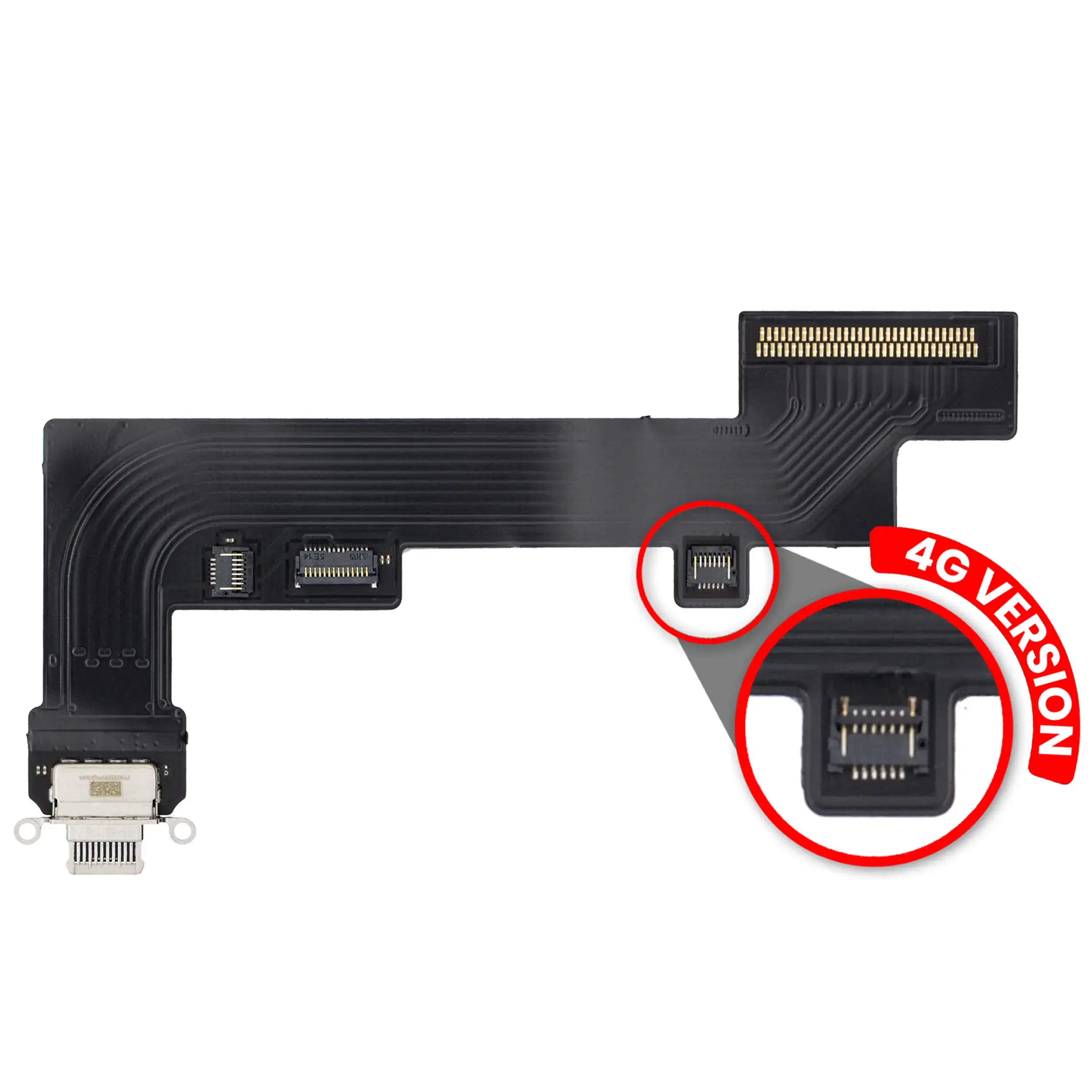 Ladebuchsen-Flexkabel für iPad Air 4 / iPad Air 5 (Cellular) (Premium) (Weiß)