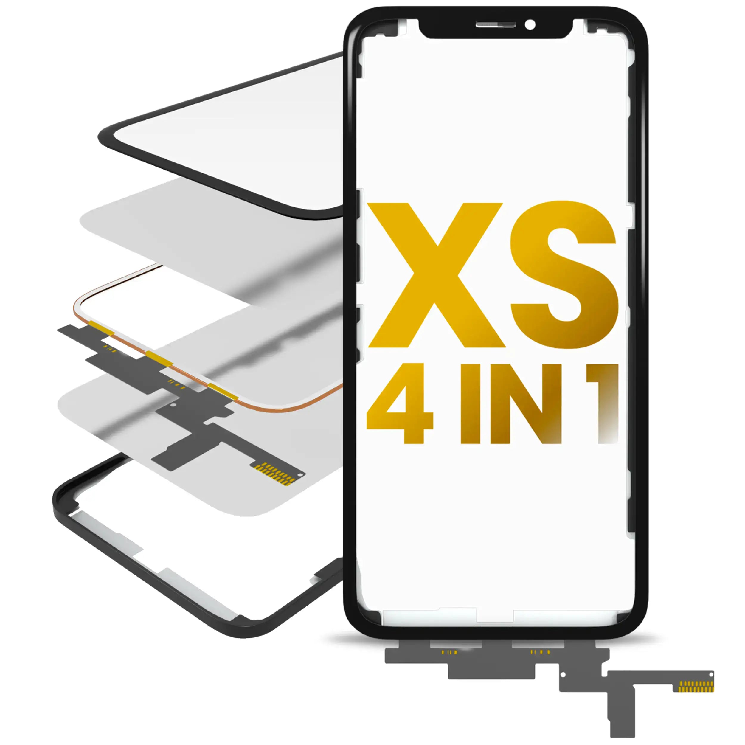 4 in 1 Short Flex Reparaturset für iPhone XS (OCA Master)