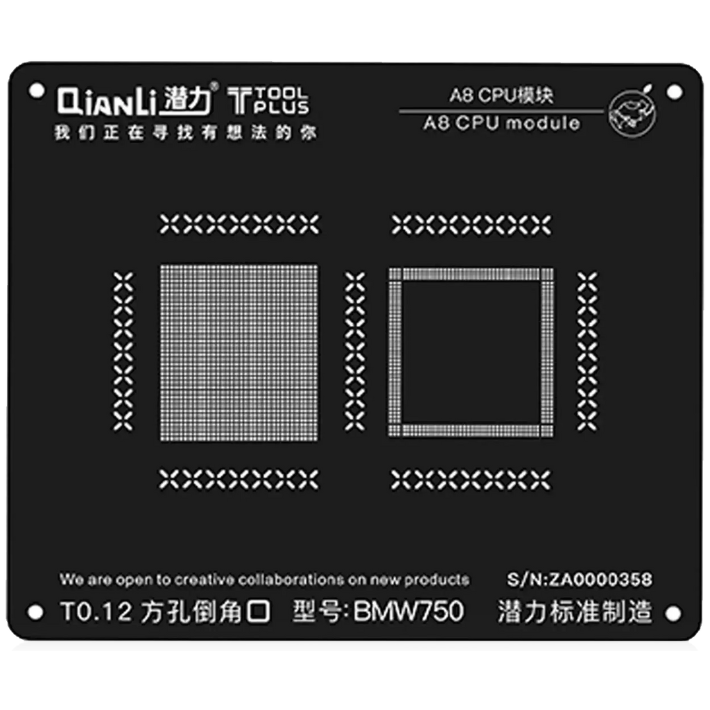 Qianli A8 BMW750 iBlack 2D Stencil for iPhone 6/6 Plus