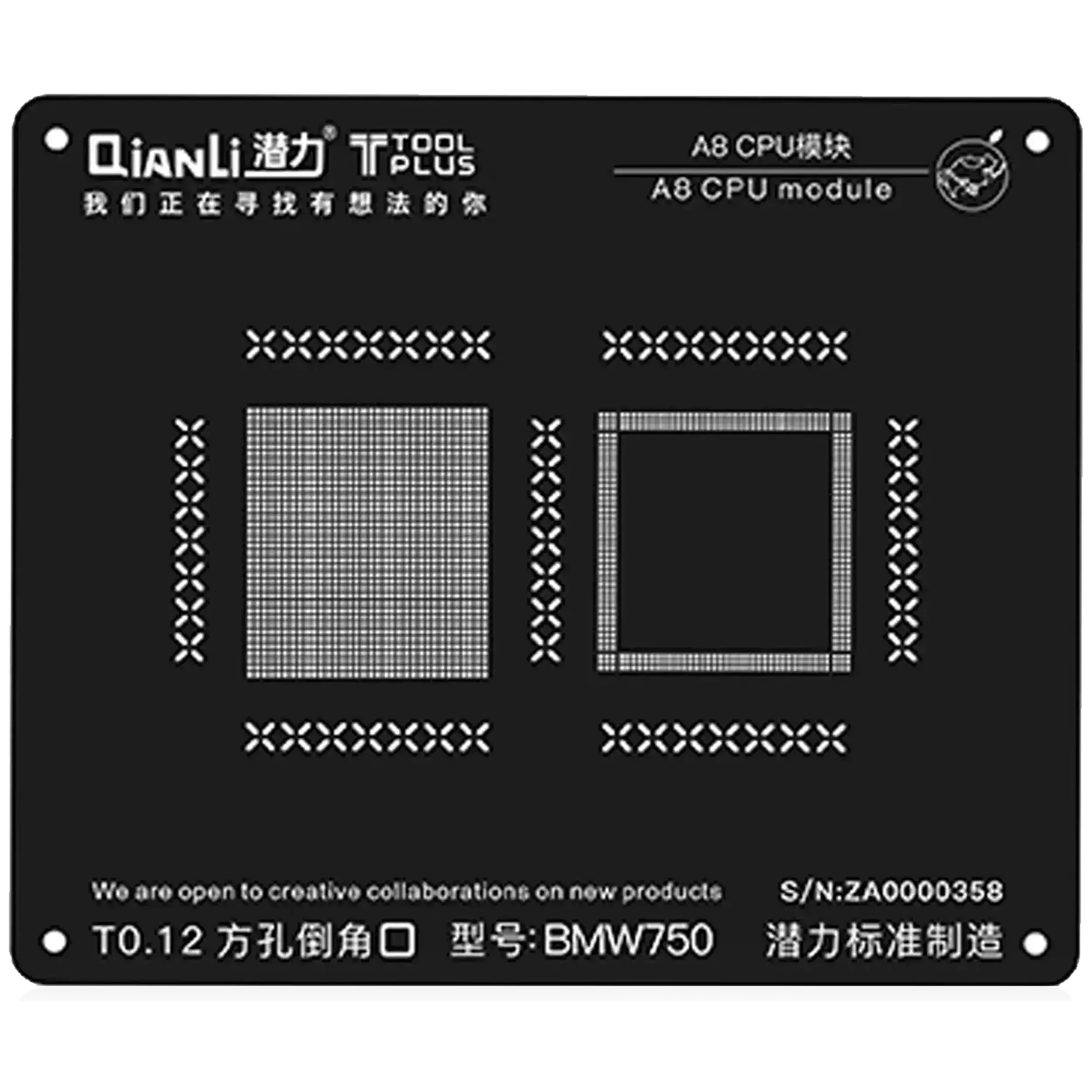 Qianli A8 BMW750 iBlack 2D Stencil for iPhone 6/6 Plus