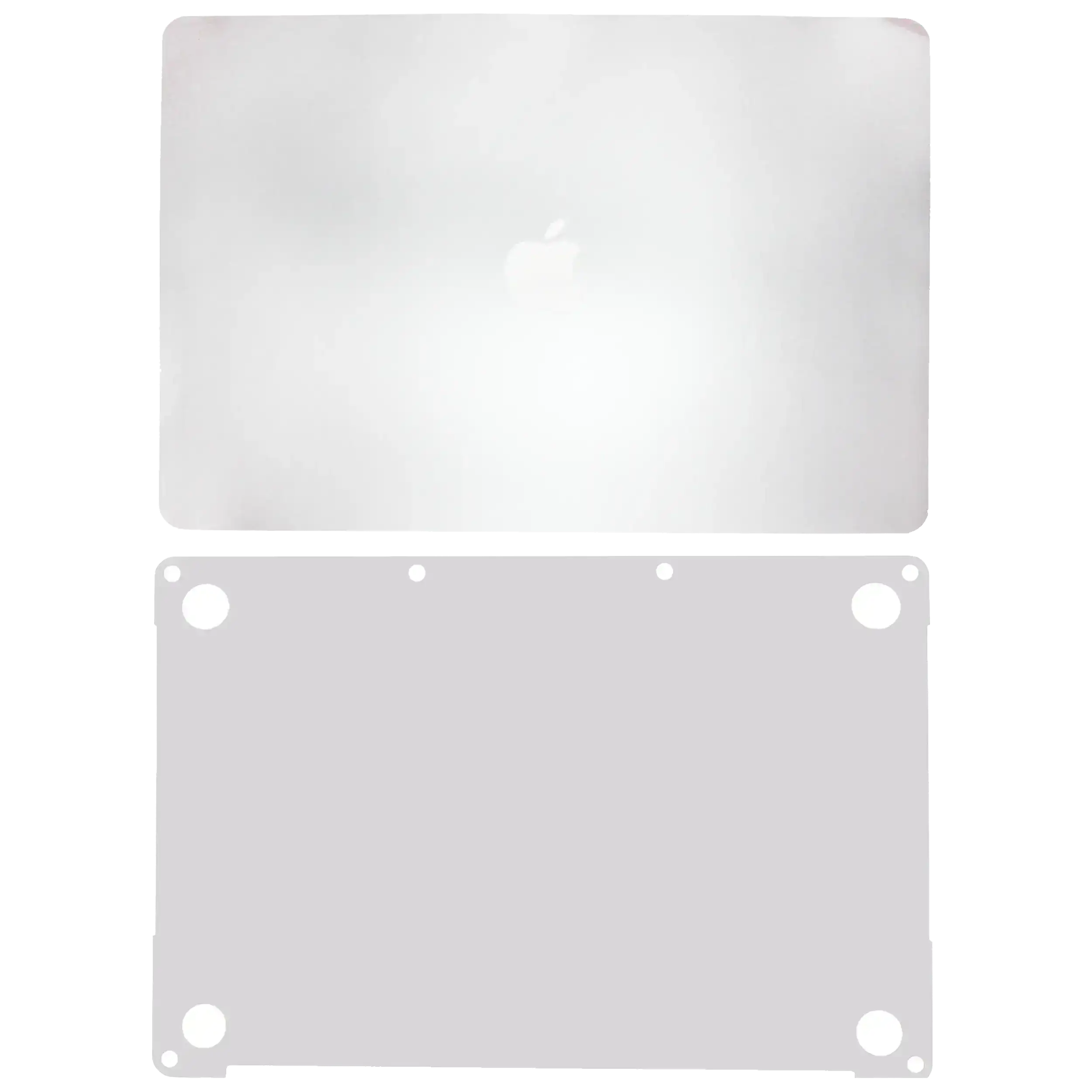 2 in 1 (Top and Bottom) Skin for MacBook Pro 13" A1989 (2018-2019) / A2159 (2019) / A1706 (2016-2017) (Silver)