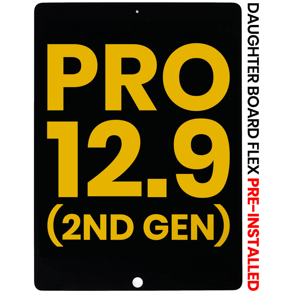 LCD Display with Digitizer and Pre-installed Daughter Board Flex for iPad Pro 12.9" 2nd Gen (2017) (Refurbished) (Black)