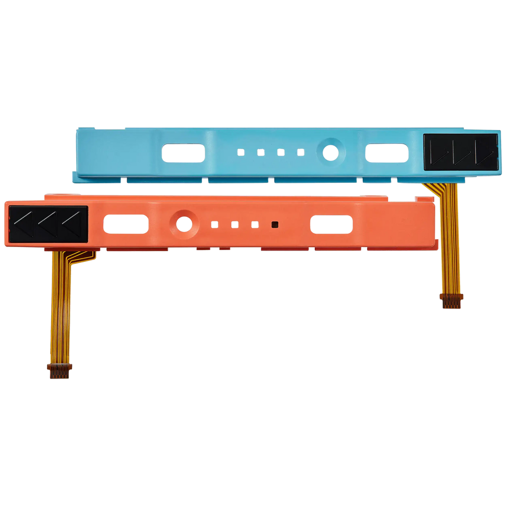 Plastikschiene (Rechts+Links) mit Flex-Kabel für Nintendo Switch 2 (Blau/Orange)