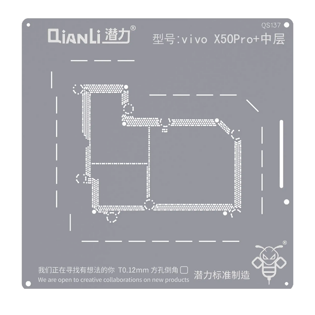 Bumblebee Stencil (QS137) for Vivo X50 Pro+ Mid-frame (Qianli)