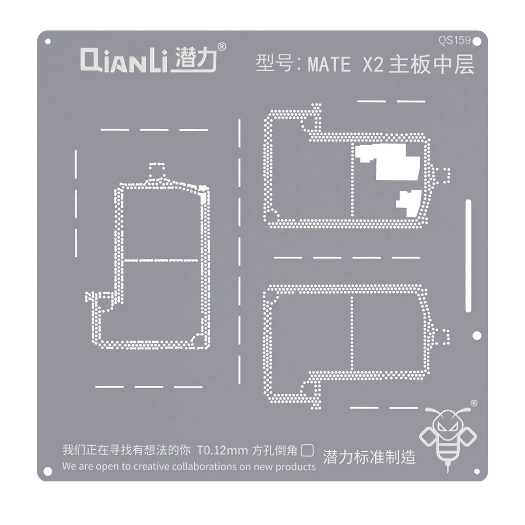 Bumblebee Stencil (QS159) Mate X2 Motherboard Mid Layer (Qianli)