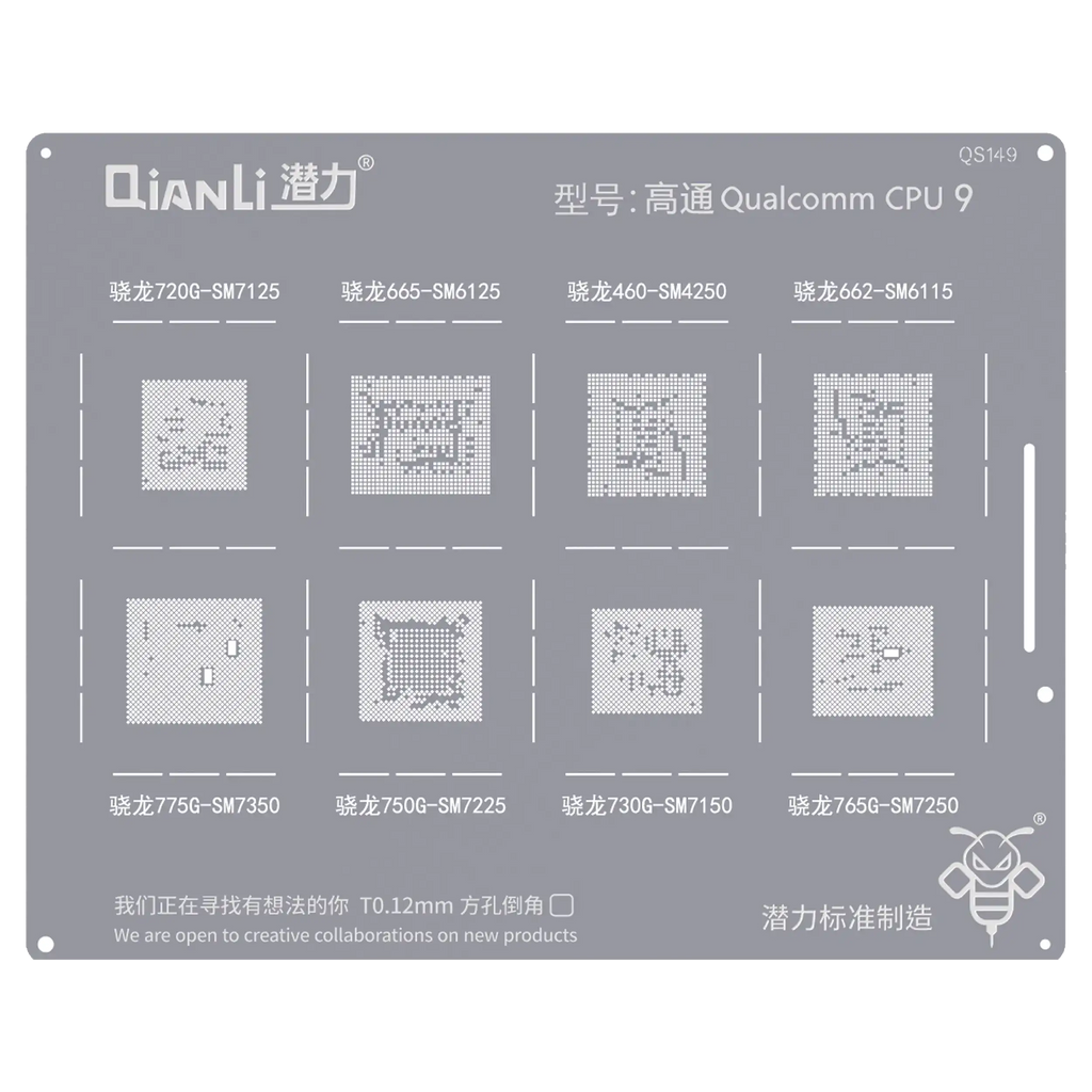 Bumblebee Schablone QS149 Qianli Snapdragon 720G/775G/730G