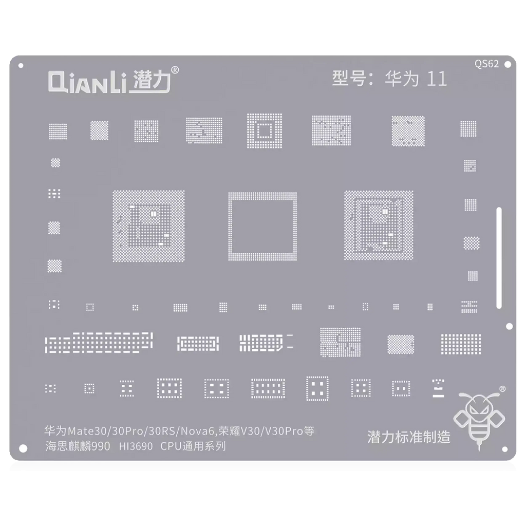 Bumblebee Stencil QS62 for Huawei Mate 30/30 Pro/30RS, Nova 6, Honor V30/V30 Pro (Kirin990/HI3690) CPU Universal Series