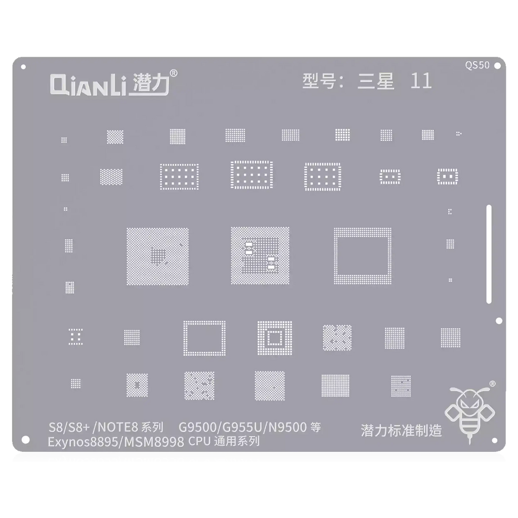 Bumblebee Stencil (QS50) for Samsung S8 / S8+ / Note 8 (Exynos 8895) (MSM8998) CPU Universal Series (Qianli)