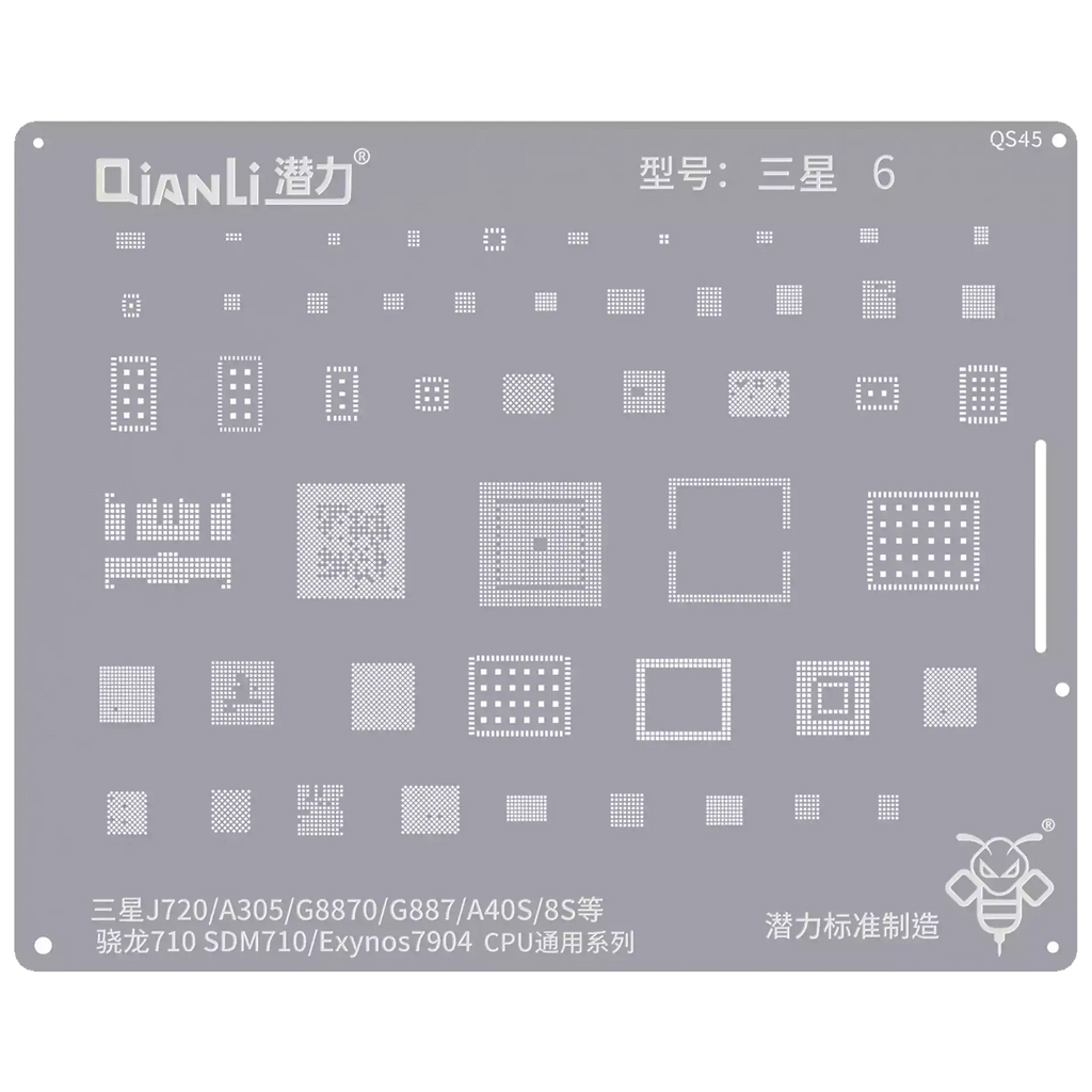 Bumblebee Stencil (QS45) for Samsung J720 / A30 / A8S / M30 (Snapdragon710 / SDM710 / Exynos7904) CPU Universal Series