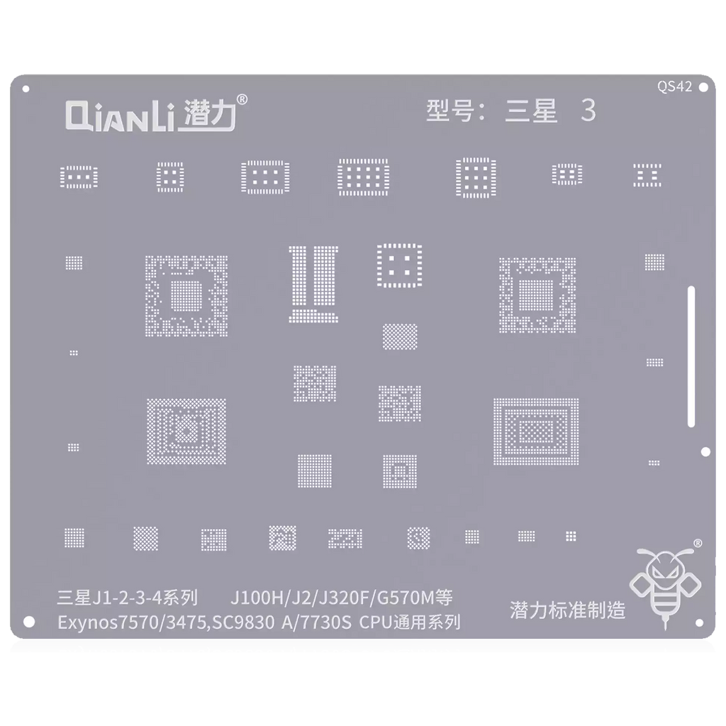 Bumblebee Stencil (QS42) for Samsung Galaxy J1 / J2 / J3 / J4 (Exynos7570 / 3475 / SC9830A / 7730S) CPU Universal Series (Qianli)