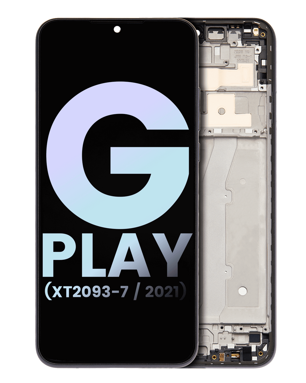 LCD Display with Frame for Motorola Moto G Play (XT2093-7 / 2021) (Original OEM) (Flash Gray)