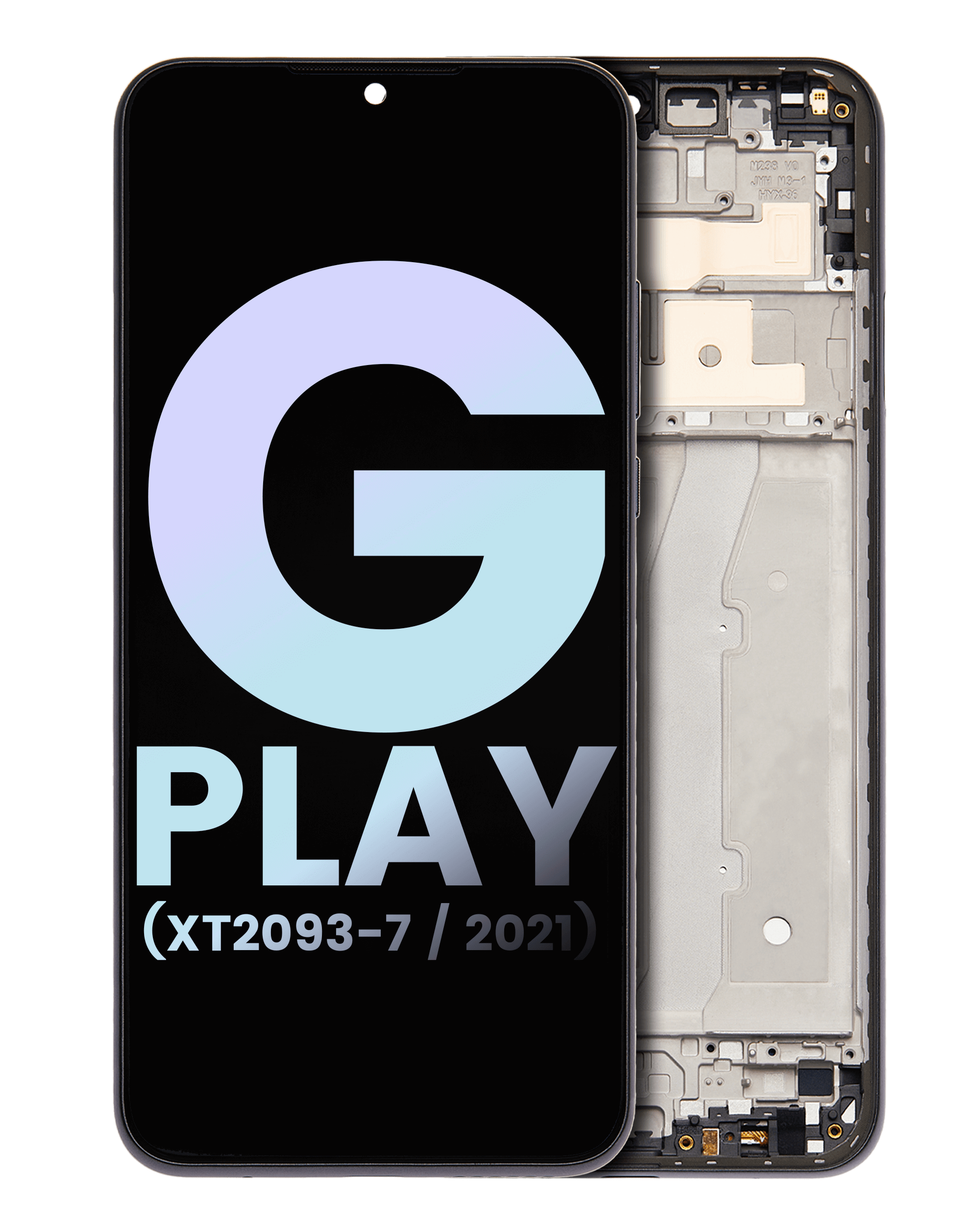 LCD Display with Frame for Motorola Moto G Play (XT2093-7 / 2021) (Original OEM) (Flash Gray)