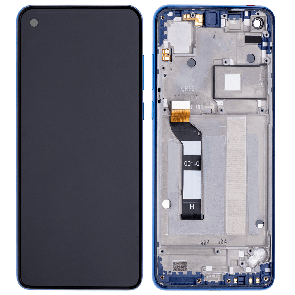 LCD Display with Frame for Motorola One Action (XT2013-1 / XT2013-2 / XT2013-4 / 2019) (Original OEM) (Denim Blue)