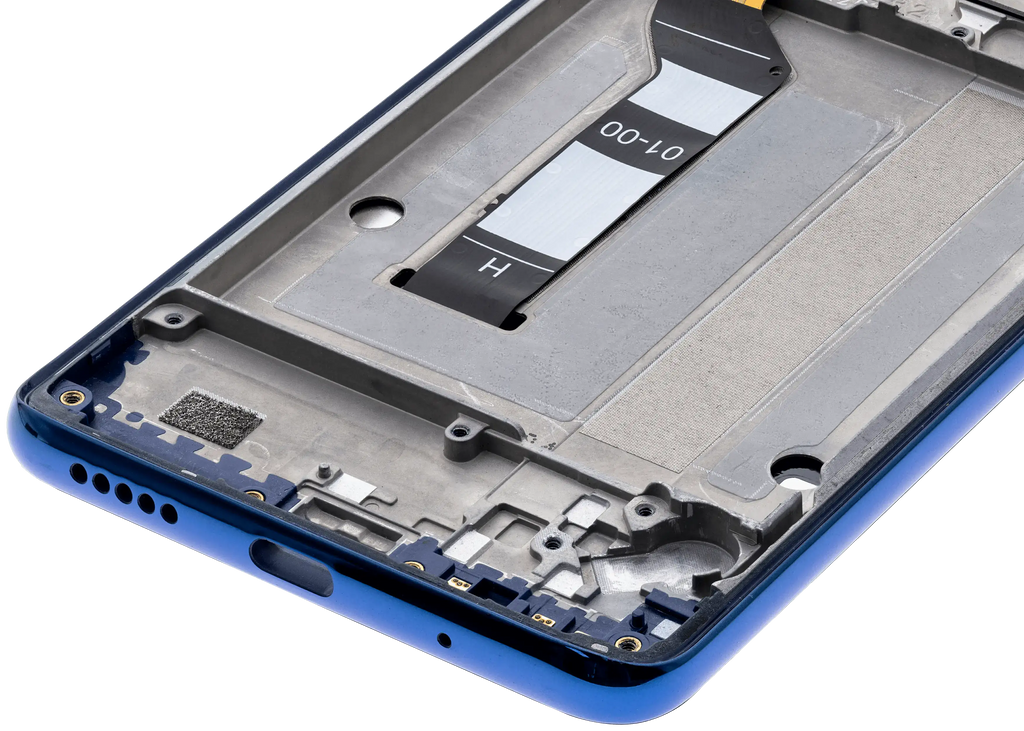 LCD Display with Frame for Motorola One Action (XT2013-1 / XT2013-2 / XT2013-4 / 2019) (Original OEM) (Denim Blue)