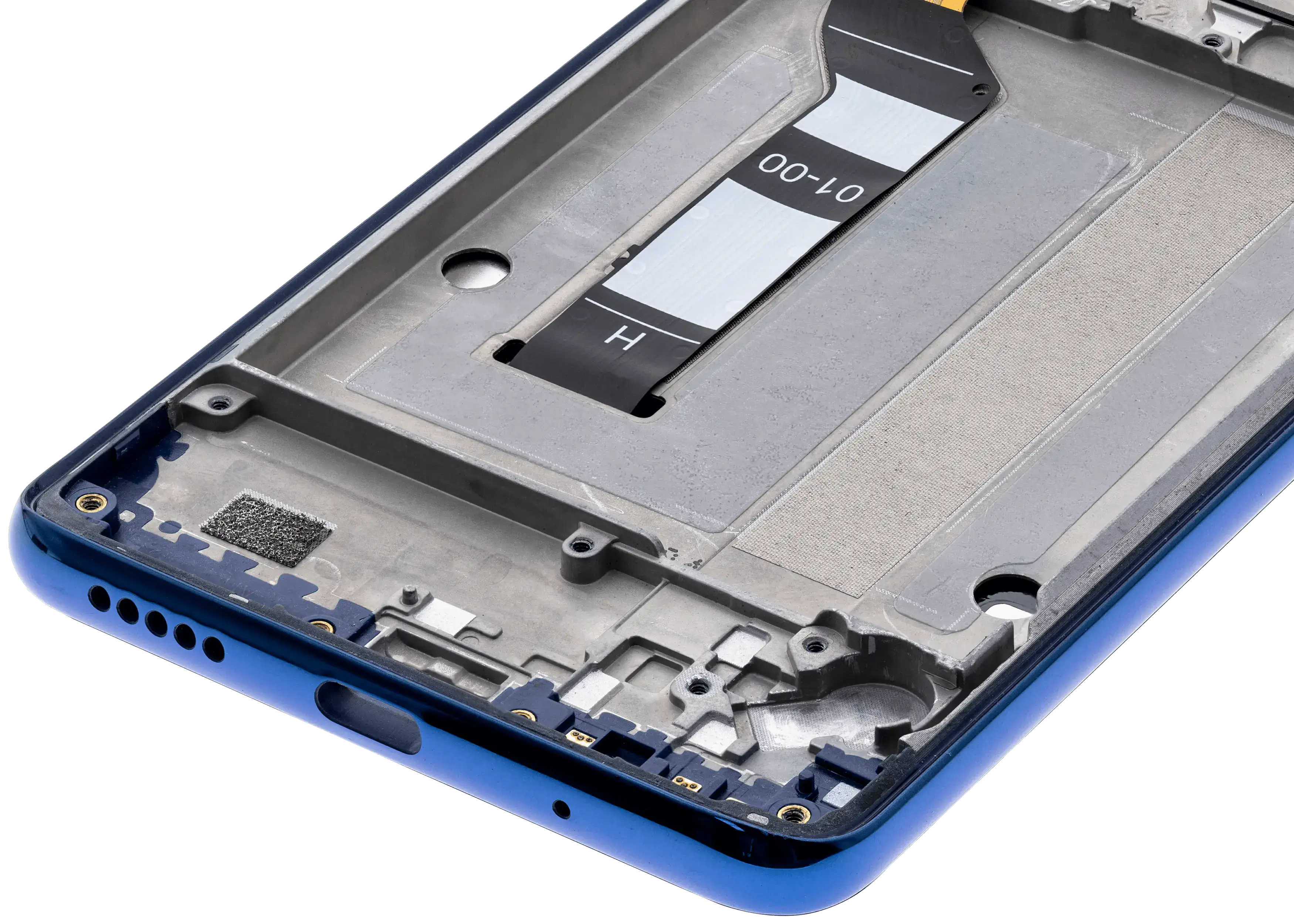 LCD Display with Frame for Motorola One Action (XT2013-1 / XT2013-2 / XT2013-4 / 2019) (Original OEM) (Denim Blue)