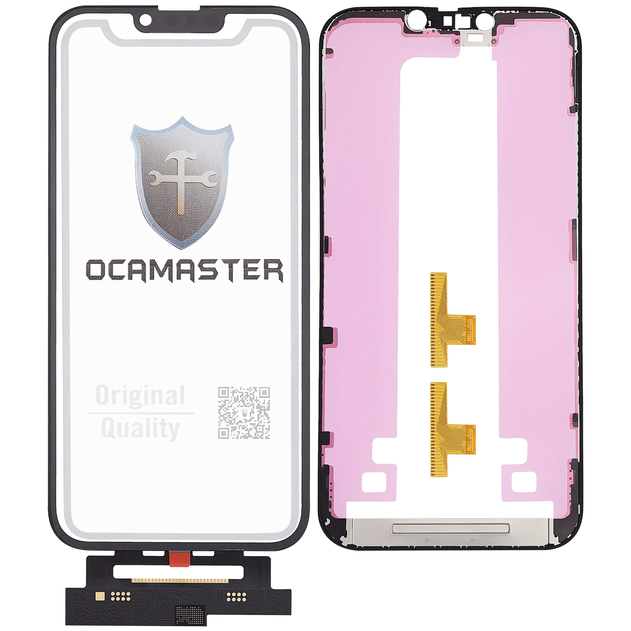 4-in-1 Short Flex (Digitizer Touch with Glass + OCA + Frame Pre-installed) for iPhone 14 Plus (OCA Master)