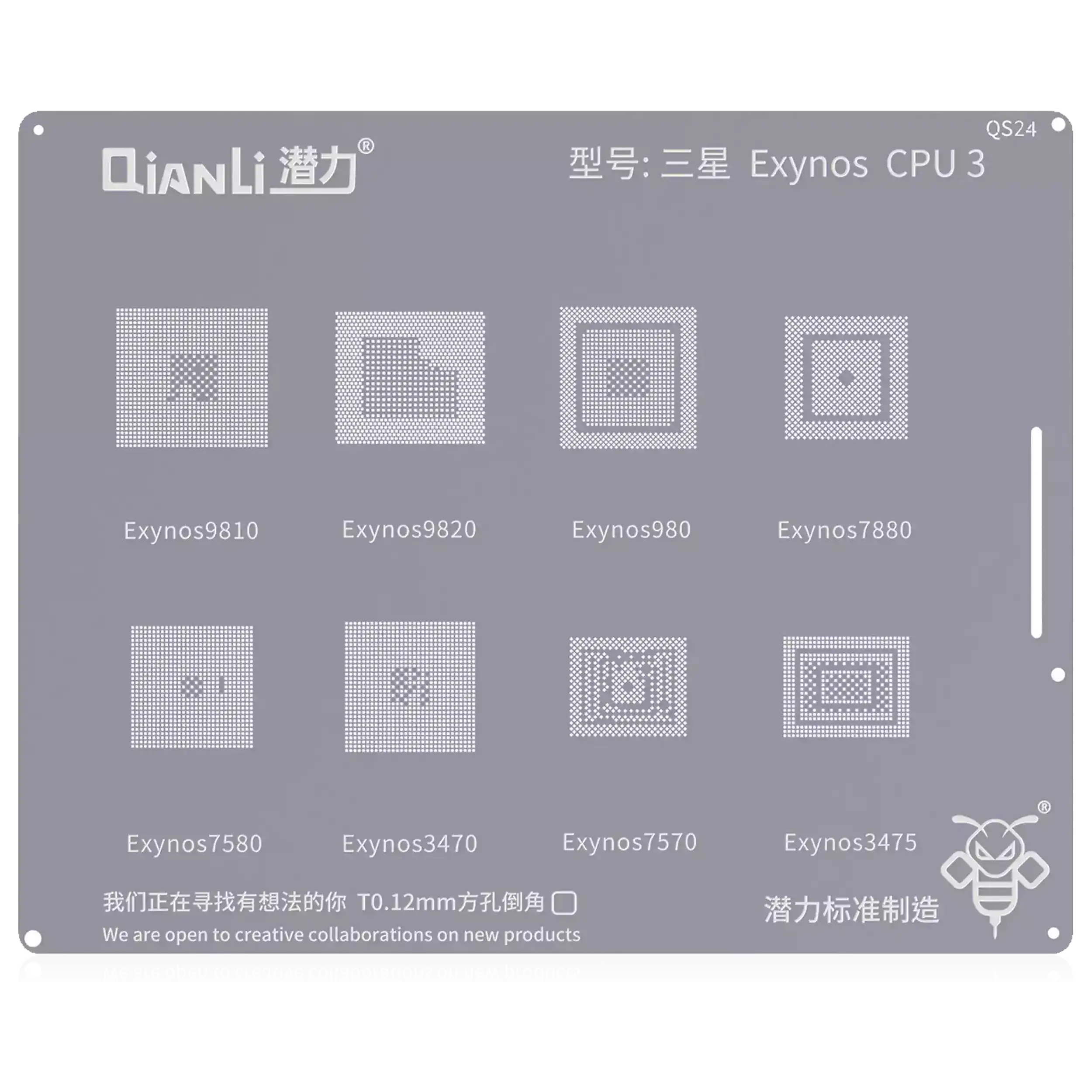 Bumblebee Schablone QS24 Samsung Exynos CPU3 Qianli 9810/9820/980/7880