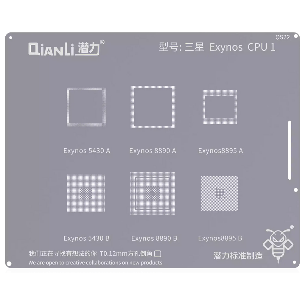 Bumblebee Schablone (QS22) Samsung Exynos CPU1 (Qianli) 5430A/B 8890A/B 8895A/B