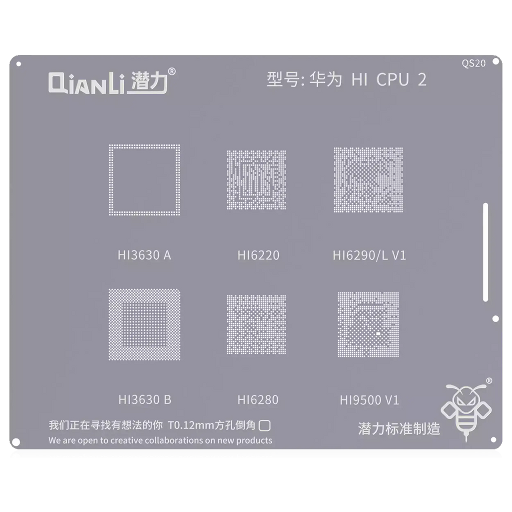 Bumblebee Stencil (QS20) Huawei HI CPU2 – for HI3630A / HI3630B / H16220 / H16280 / H16290 / L.V1 / HI9500V1