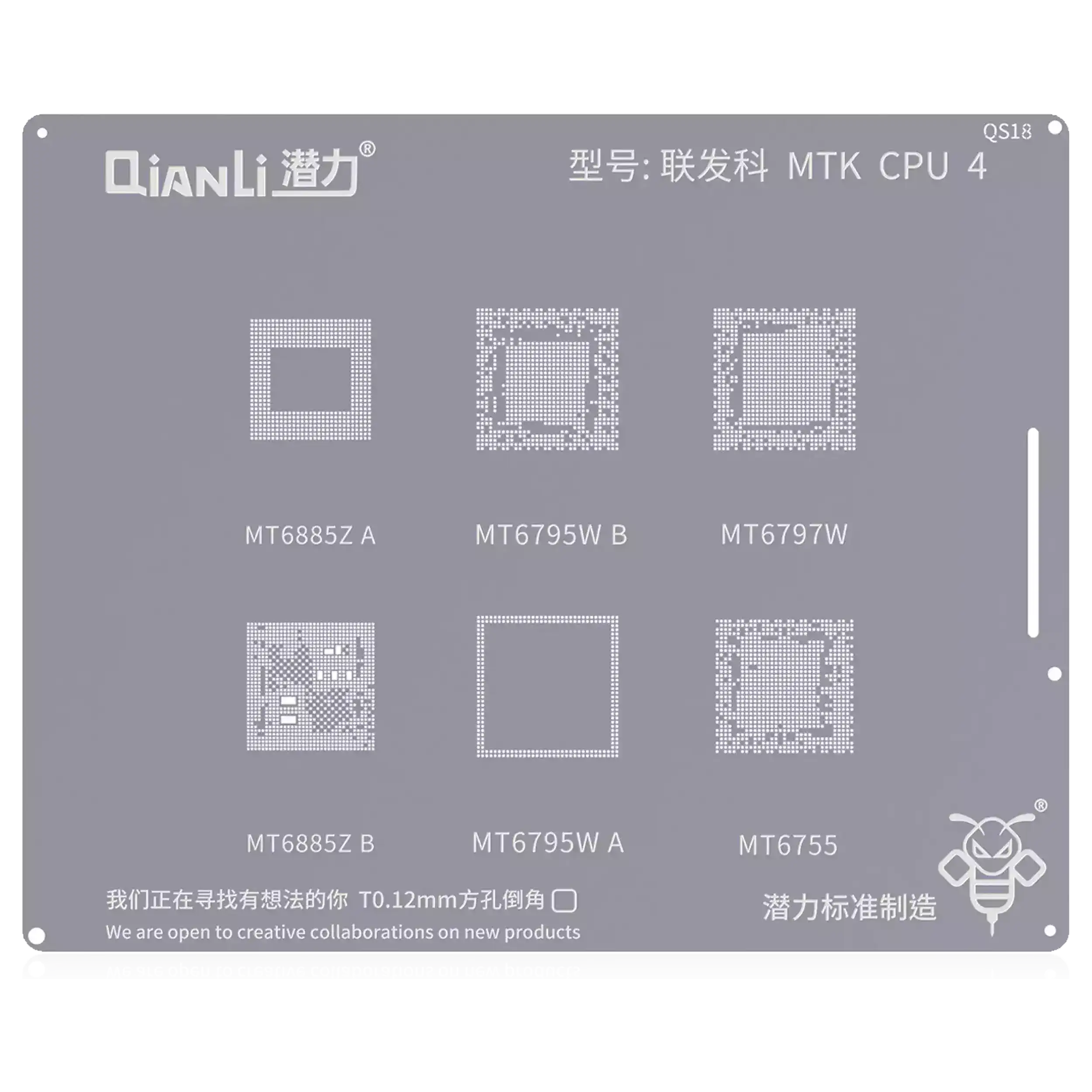 Qianli Bumblebee Schablone QS18 MTK CPU4 für MT6885Z/6795W/6797W