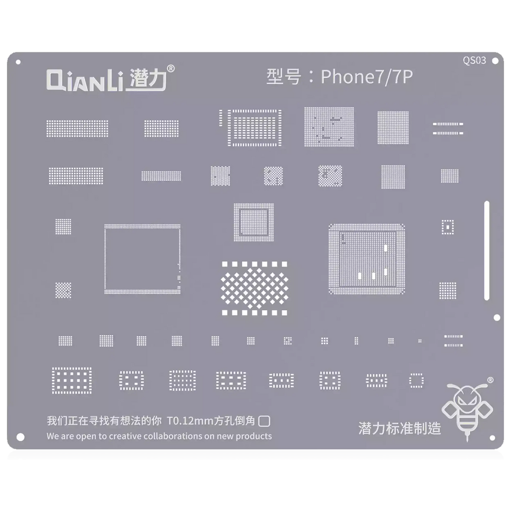 Bumblebee Schablone (QS03) für iPhone 7 / 7 Plus (Qianli)