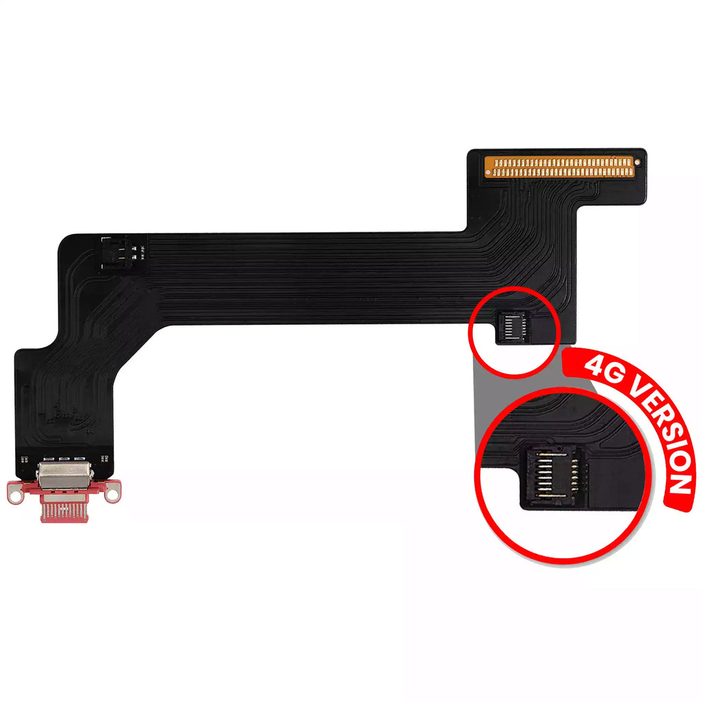 Charging Port Flex Cable for iPad 10 (2022) (Cellular) (Aftermarket Plus) (Pink)