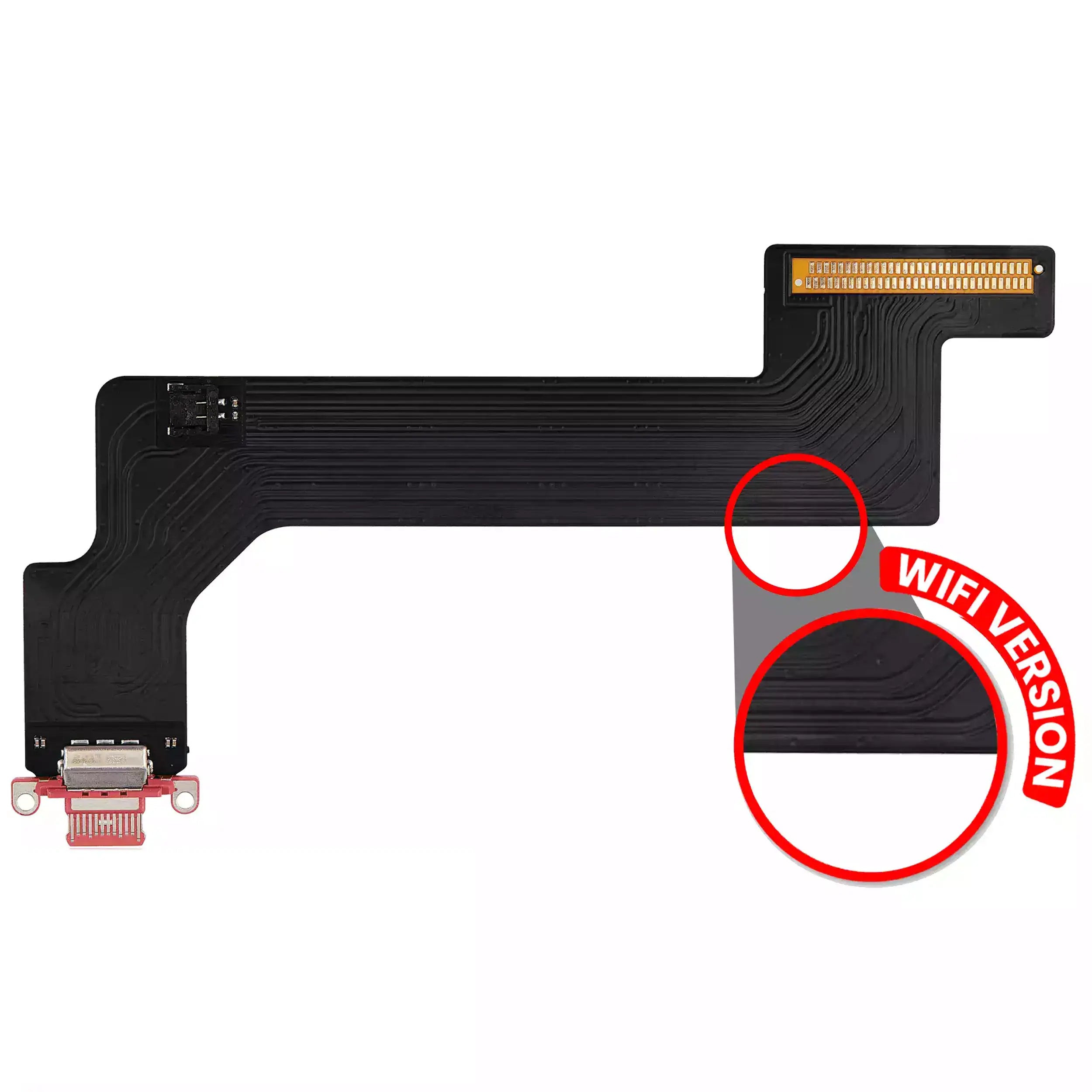 Charging Port Flex Cable for iPad 10 (2022) (WiFi Only) (Aftermarket Plus) (Pink)