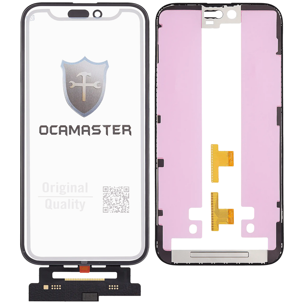 4 in 1 Short Flex (Digitizer Touch with Glass + OCA + Pre-installed Frame) for iPhone 15 Plus (OCA Master)