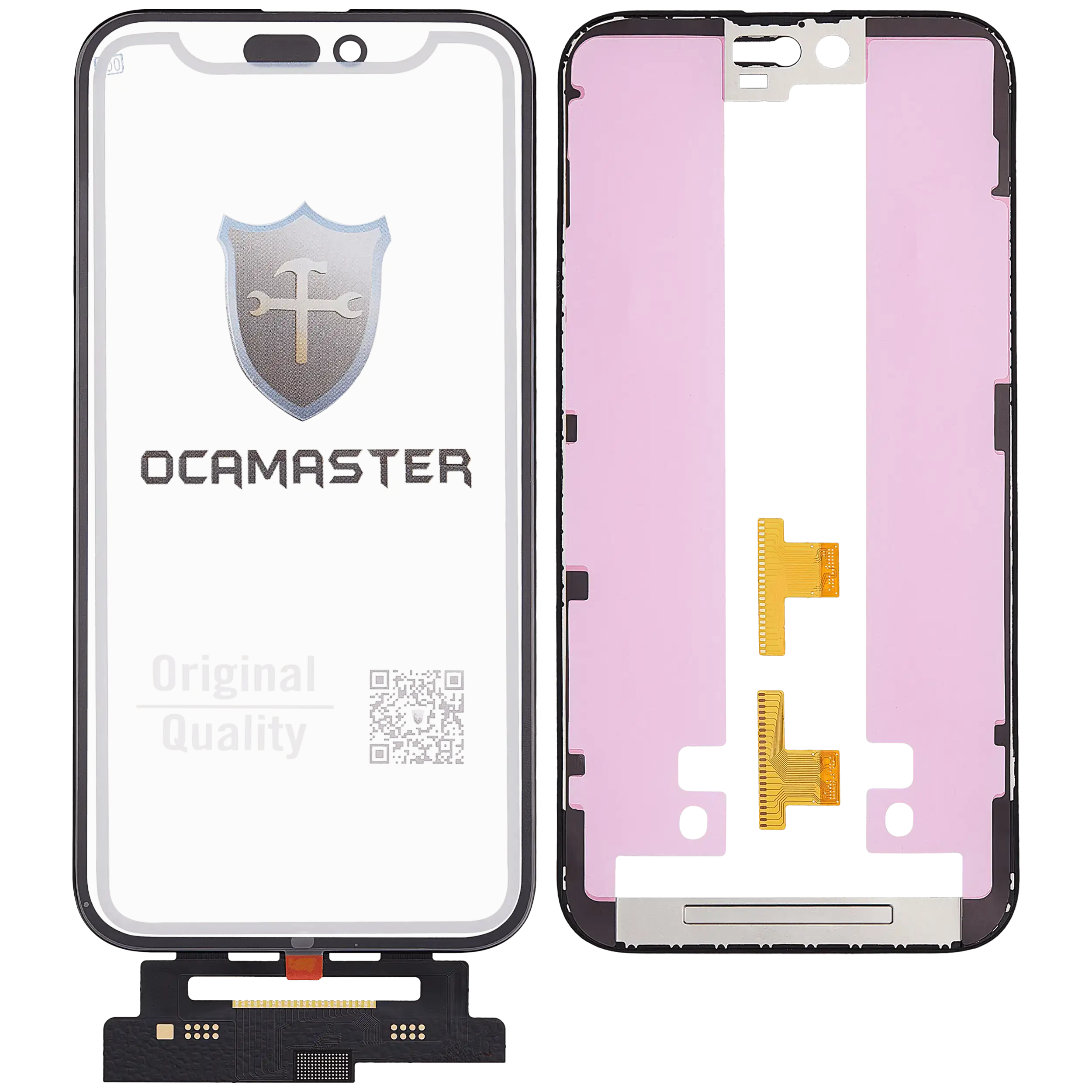 4 in 1 Short Flex (Digitizer Touch with Glass + OCA + Pre-installed Frame) for iPhone 15 Plus (OCA Master)