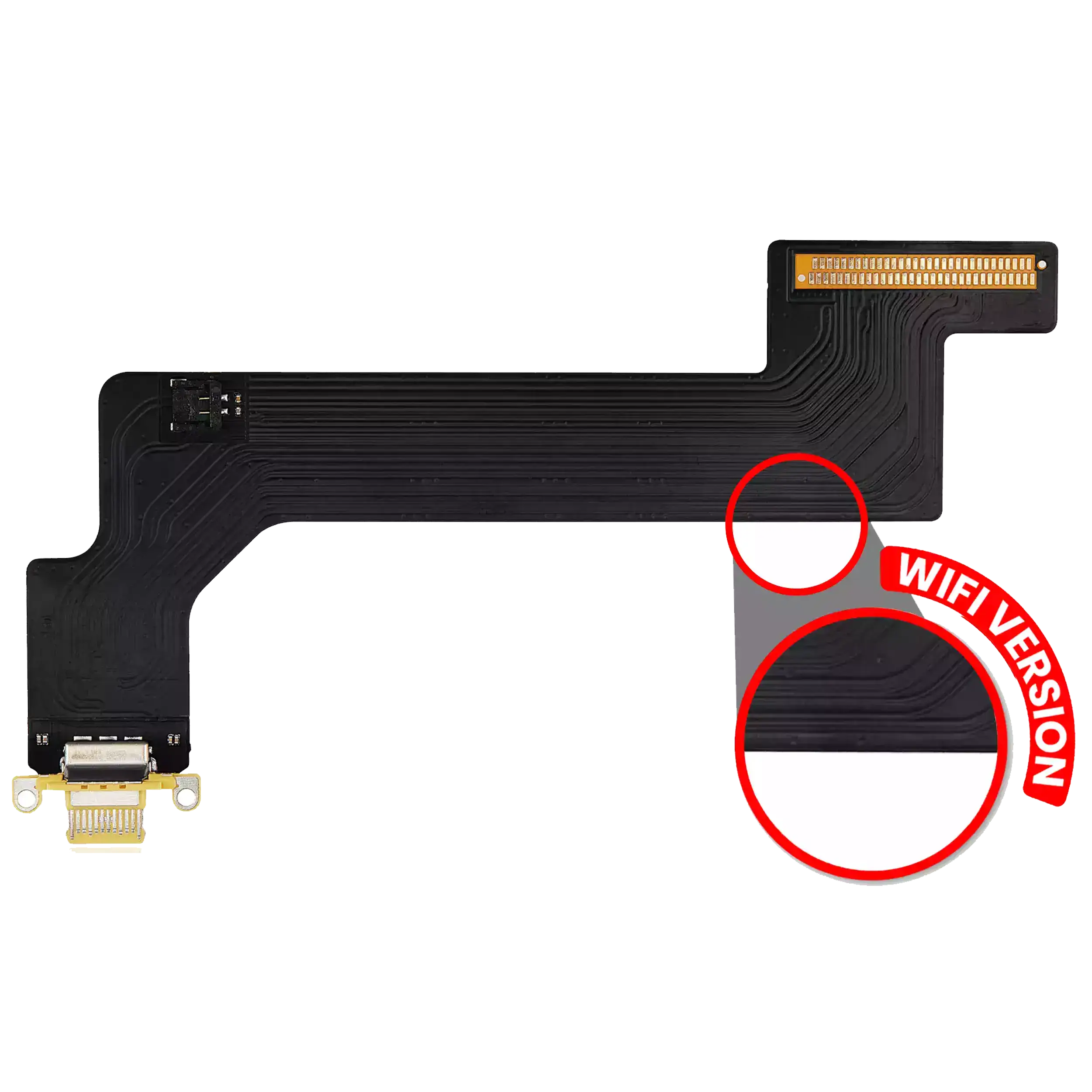 Charging Port Flex Cable for iPad 10 (2022) (WiFi Only) (Aftermarket Plus) (Yellow)