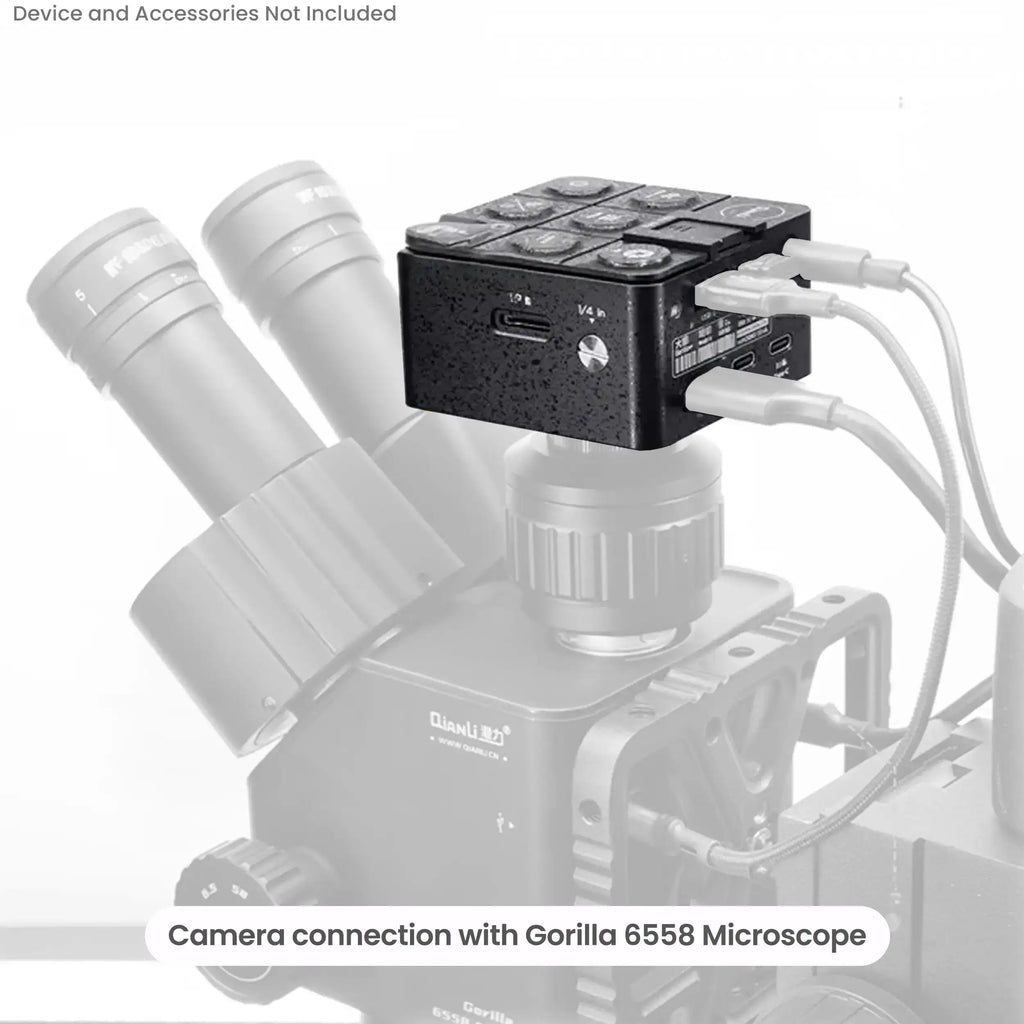 AI 4K × 2K HDMI / USB Industrial Camera for Gorilla 6558 Microscope (110V - 220V US Plug) (Qianli)