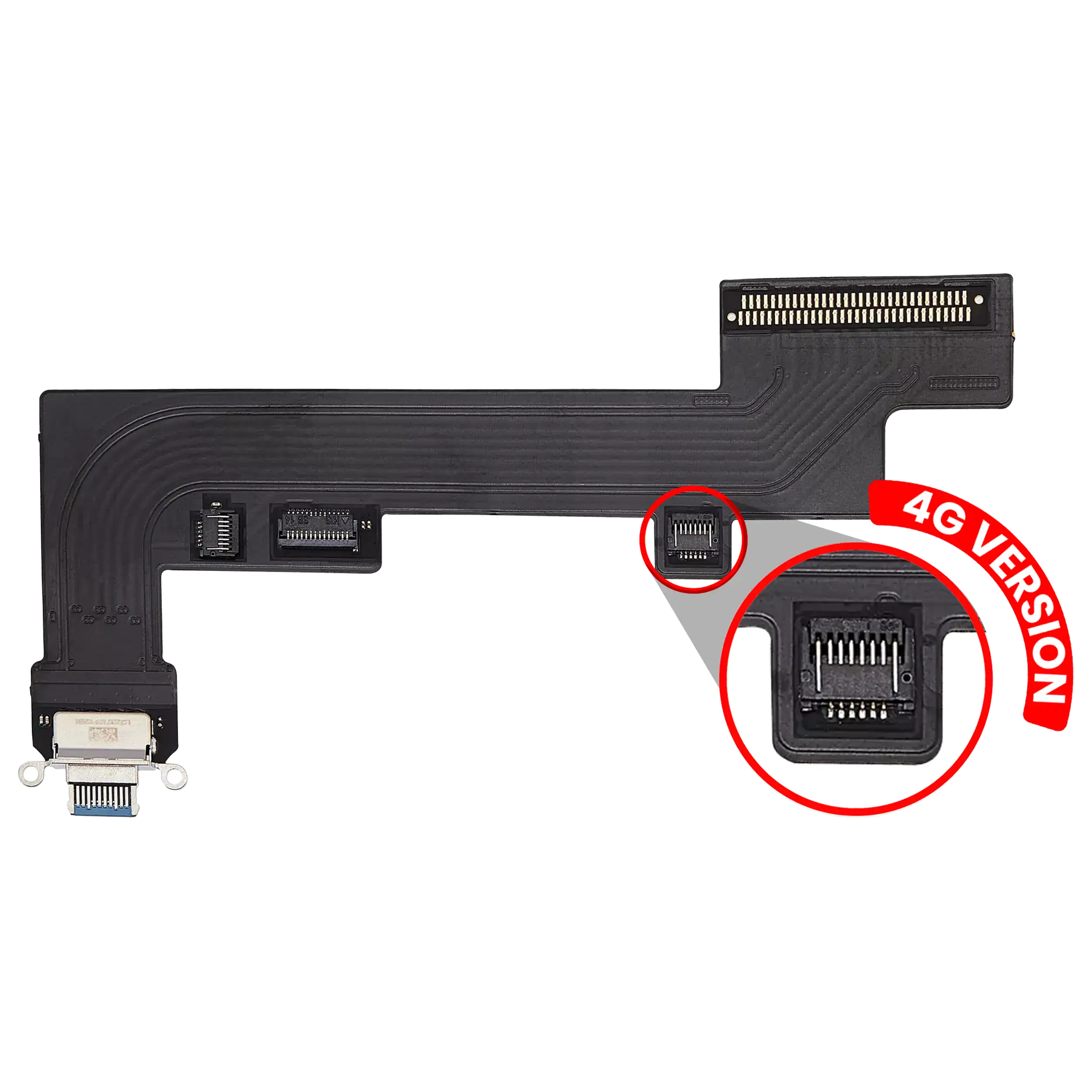 Charging Port Flex Cable for iPad Air 5 (Cellular) (Aftermarket Plus) (Blue)