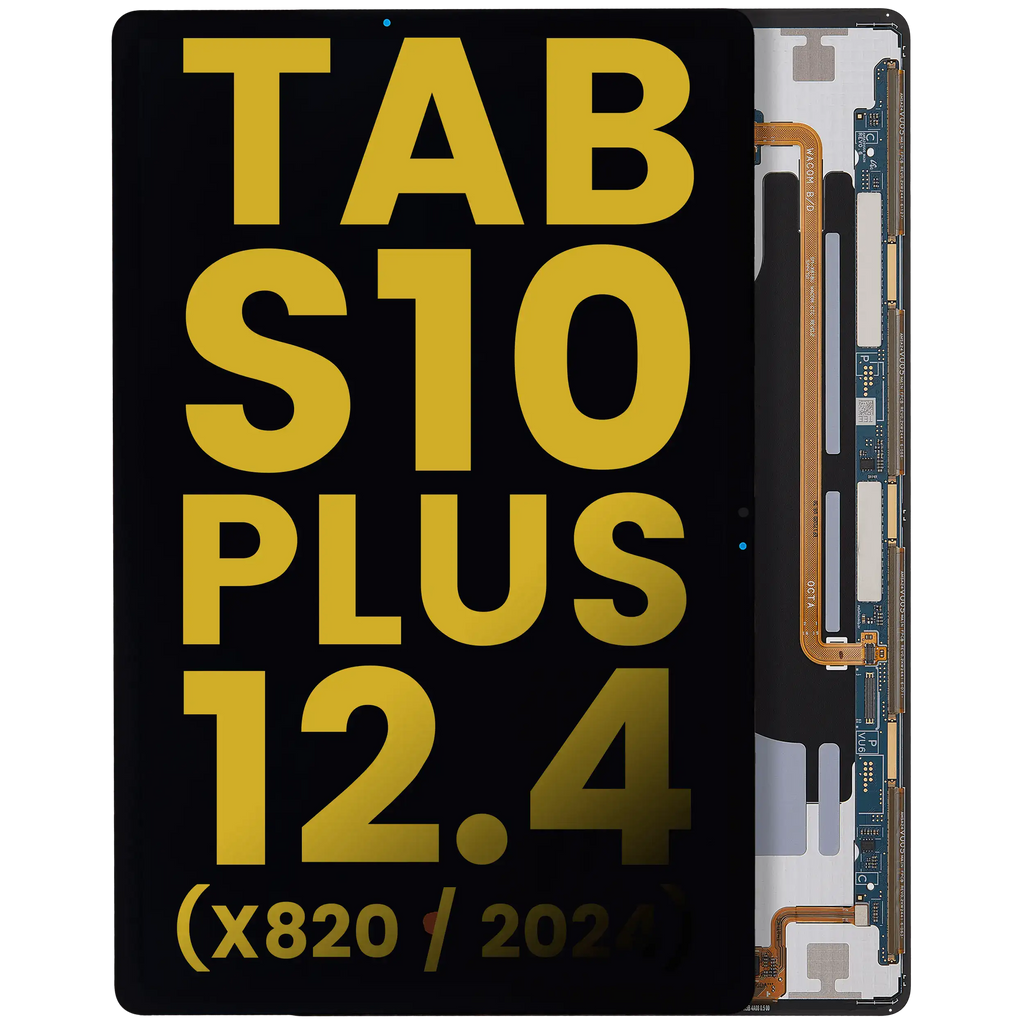 Frameless OLED Display for Samsung Galaxy Tab S10 Plus 12.4" (X820) (2024) (Refurbished) (Black)