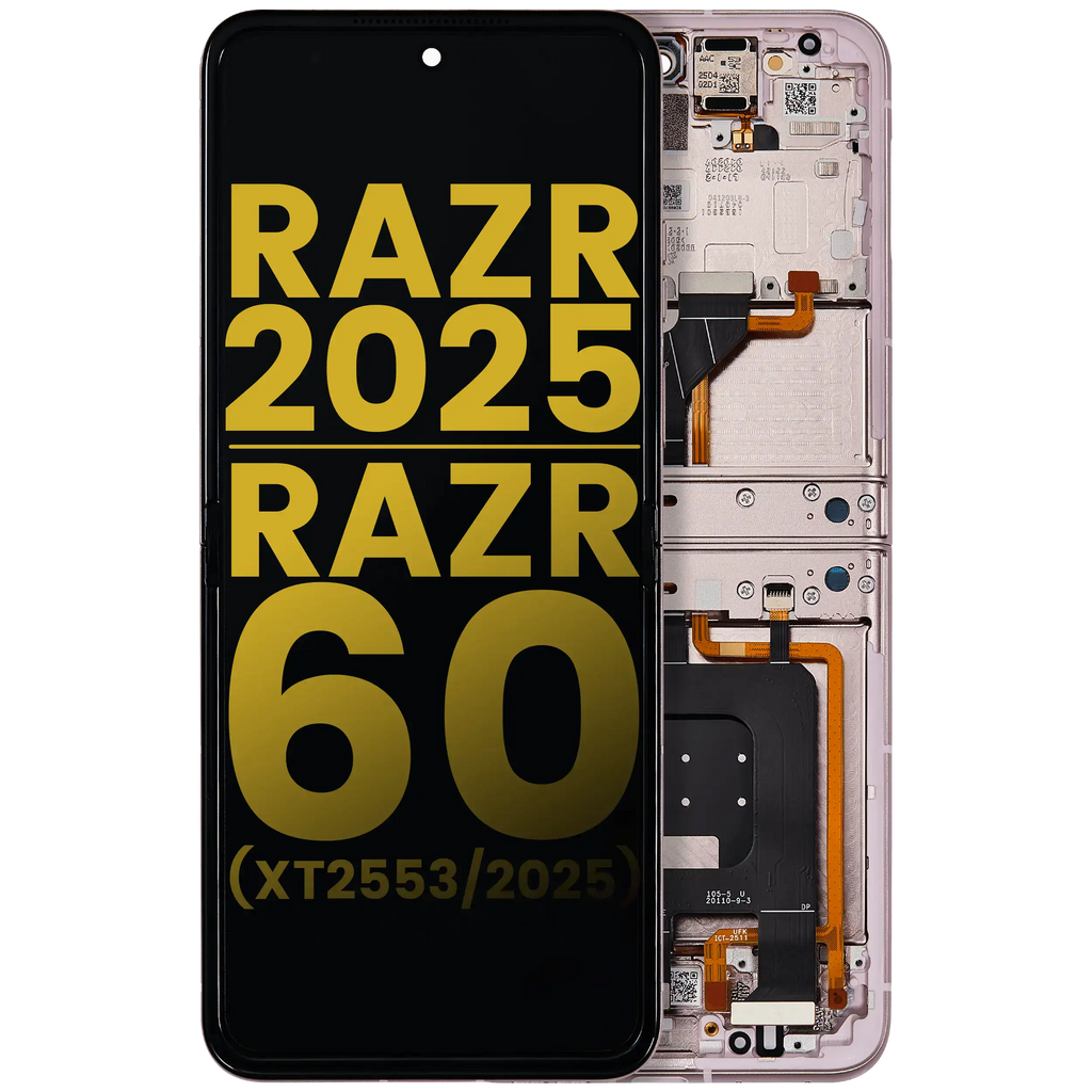 OLED-Display mit Rahmen Motorola Razr 2025/60 Parfait Pink Refurbished