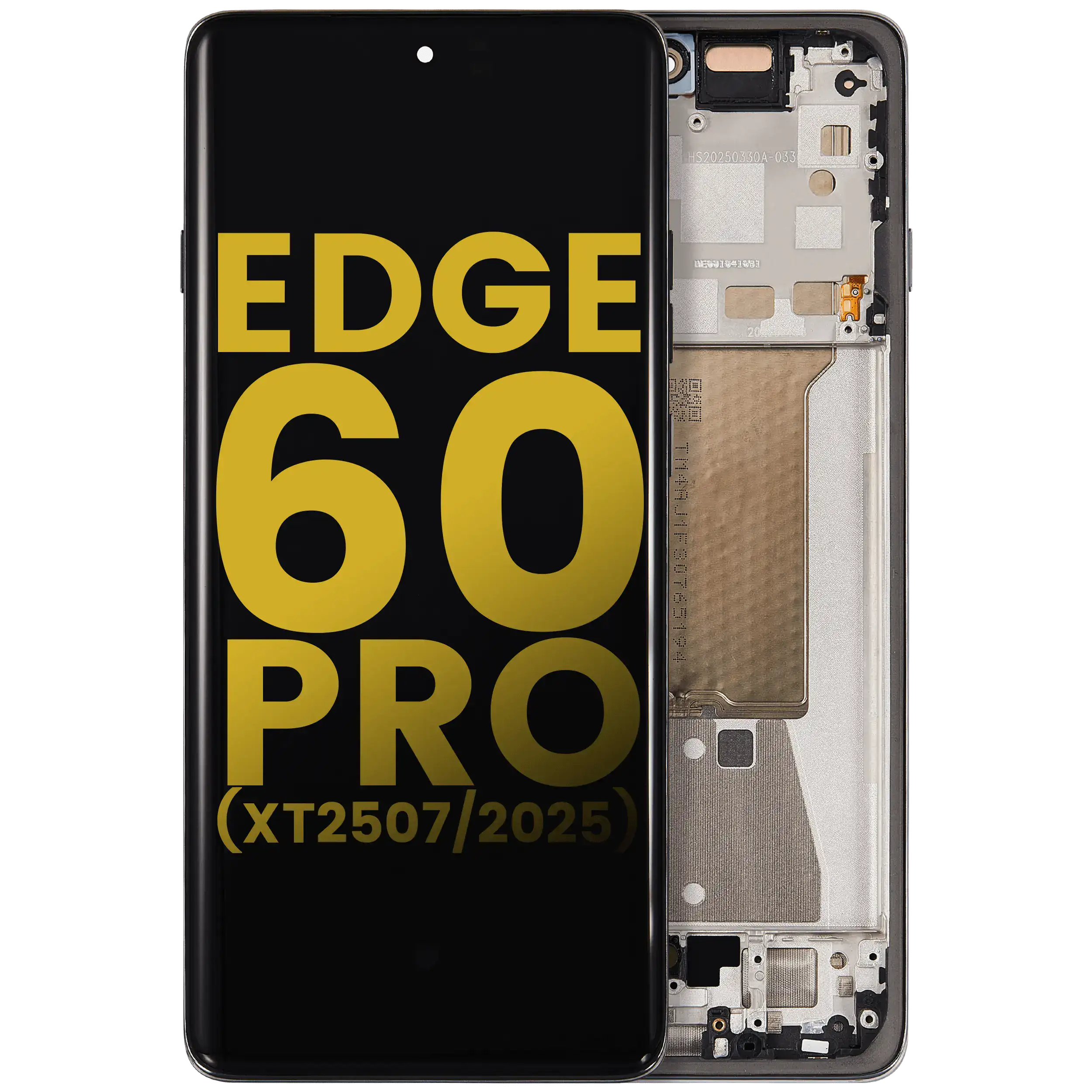 OLED Display with Frame for Motorola Edge 60 Pro (XT2507 / 2025) (Refurbished) (Shadow)