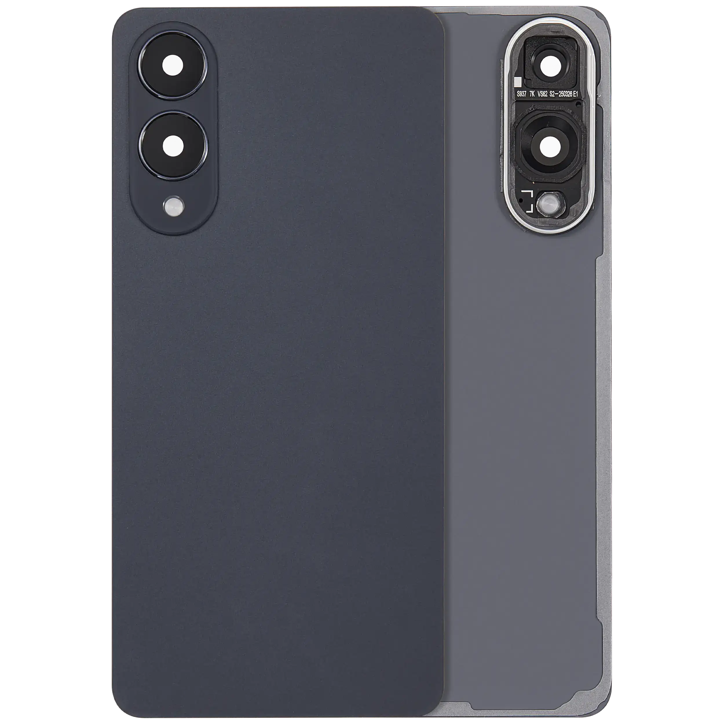 Backcover mit Kameralinse Samsung Galaxy S25 Edge ohne Logo Aftermarket+ Jetblac