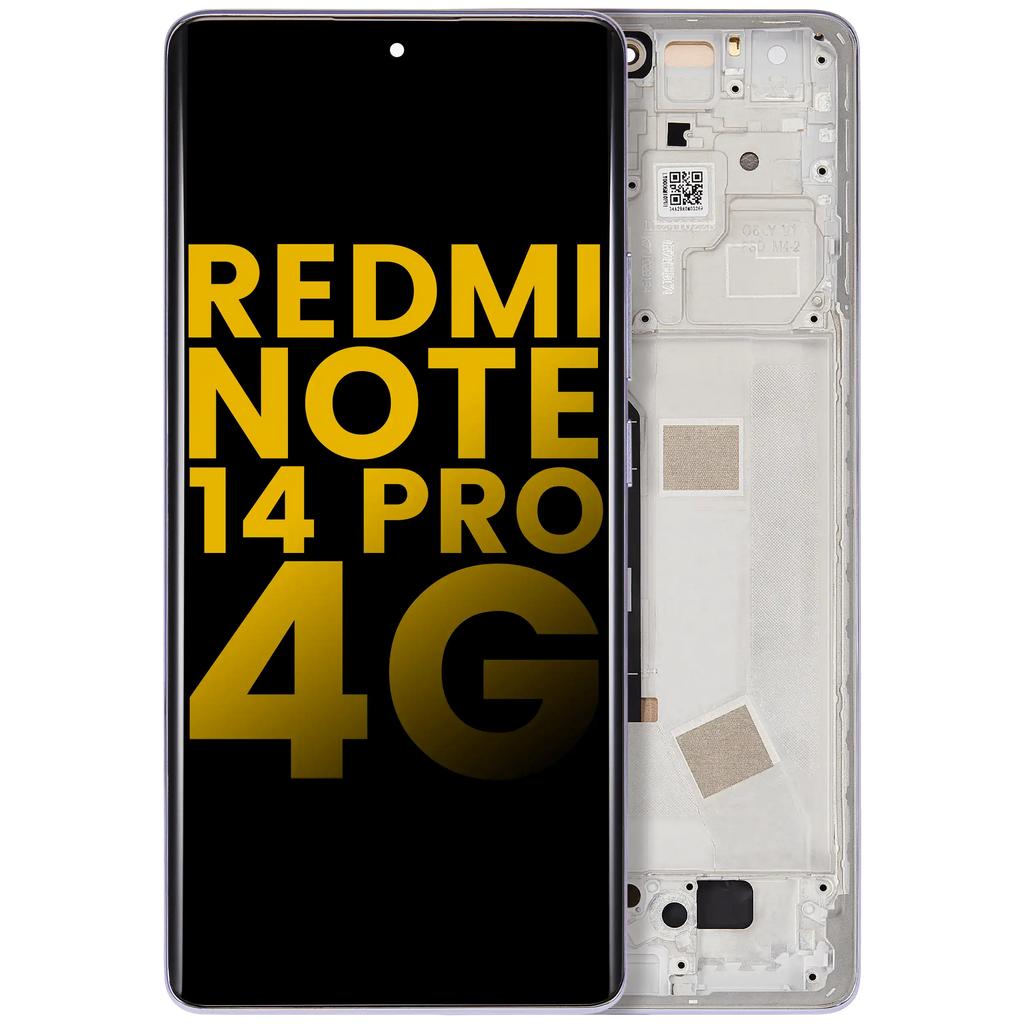 OLED Display with Frame for Xiaomi Redmi Note 14 Pro 4G (Refurbished) (Aurora Purple)