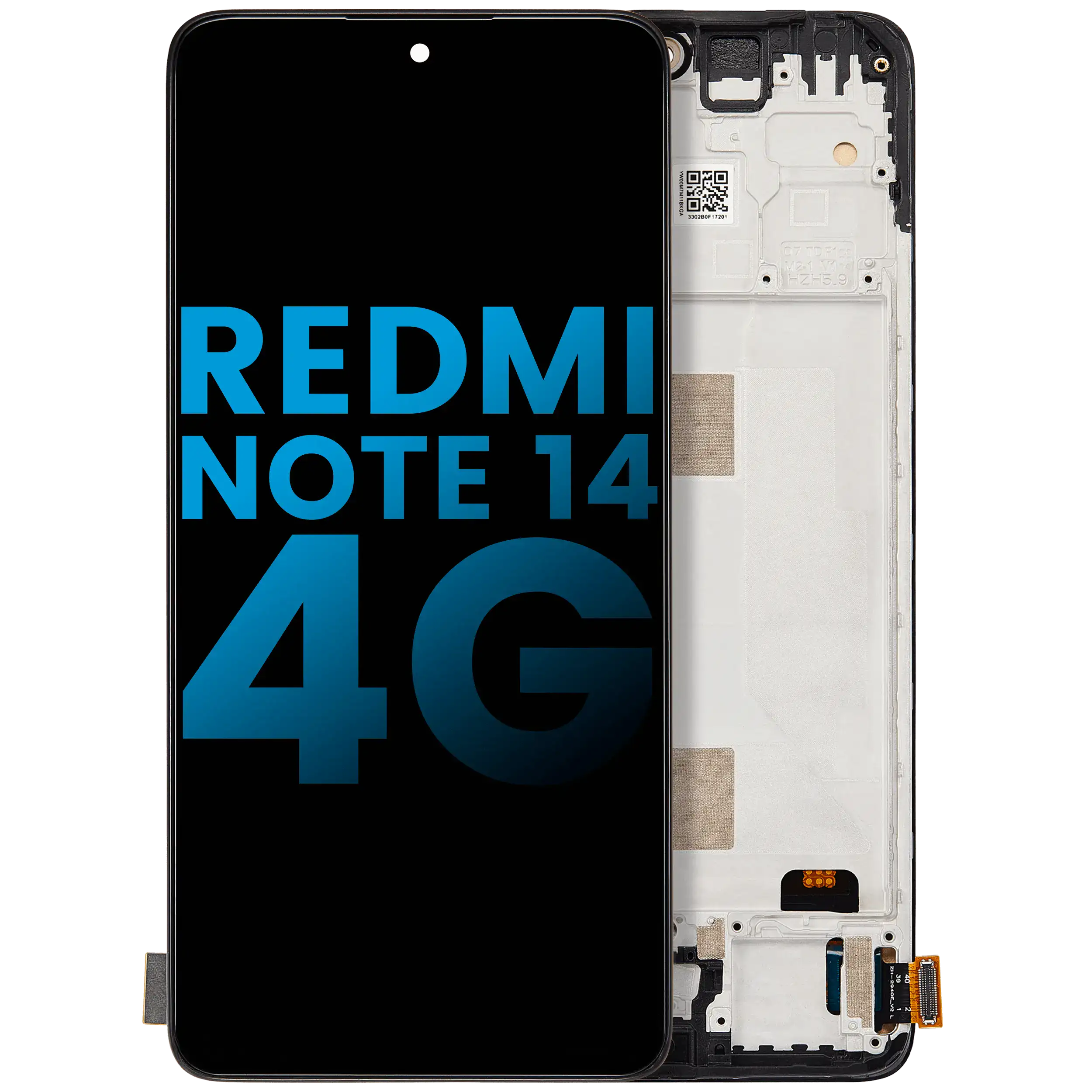LCD Display with Frame for Xiaomi Redmi Note 14 4G (Aftermarket Incell, All Colors)