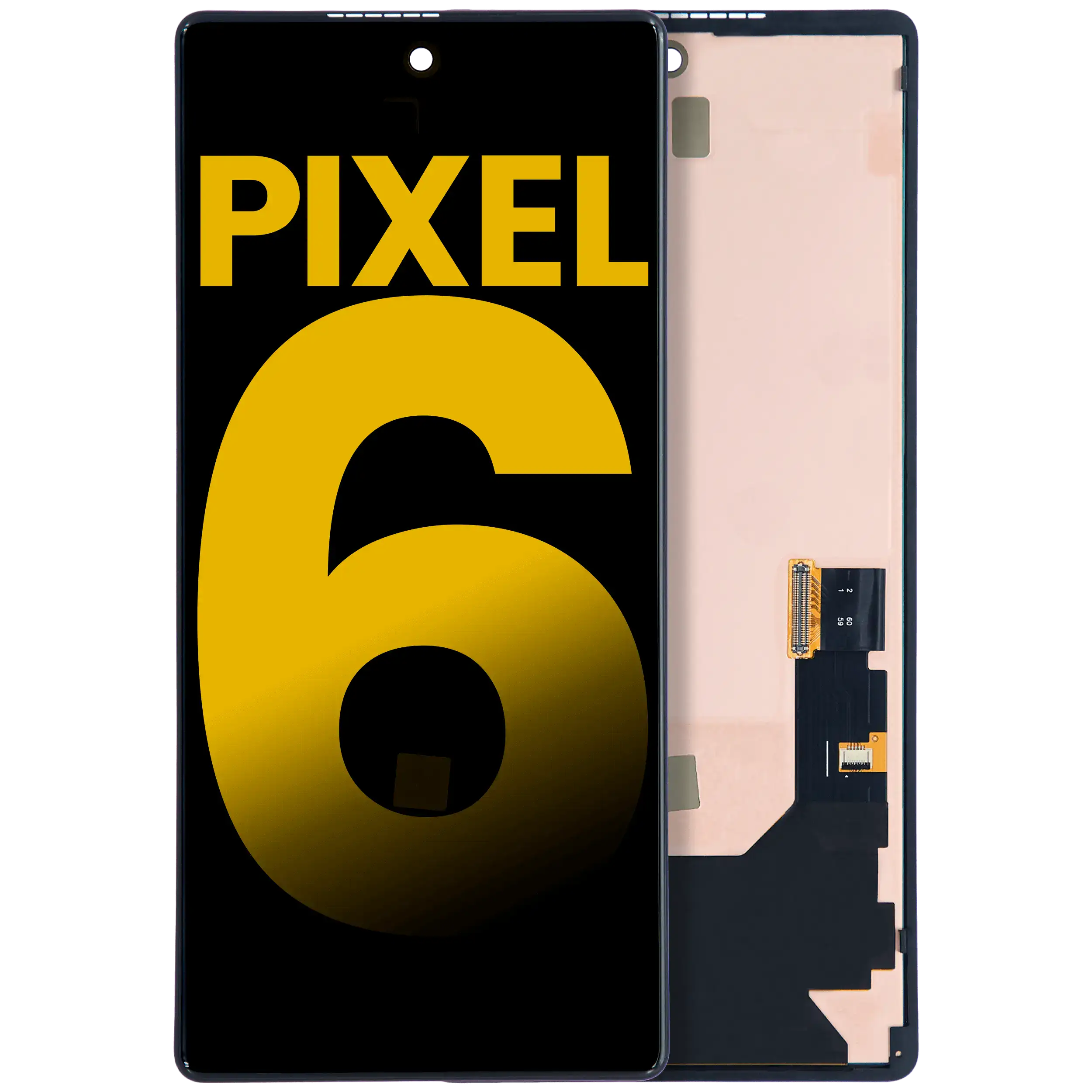 OLED Display with Frame (without Fingerprint Sensor) for Google Pixel 6 (Refurbished) (all colors)