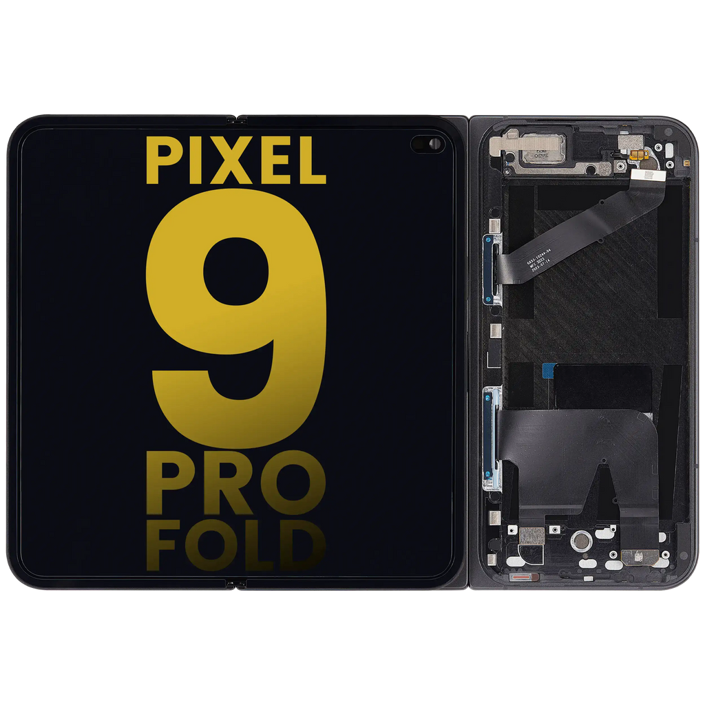 OLED-Display mit Rahmen für Google Pixel 9 Pro Fold (Refurbished) (Obsidian)