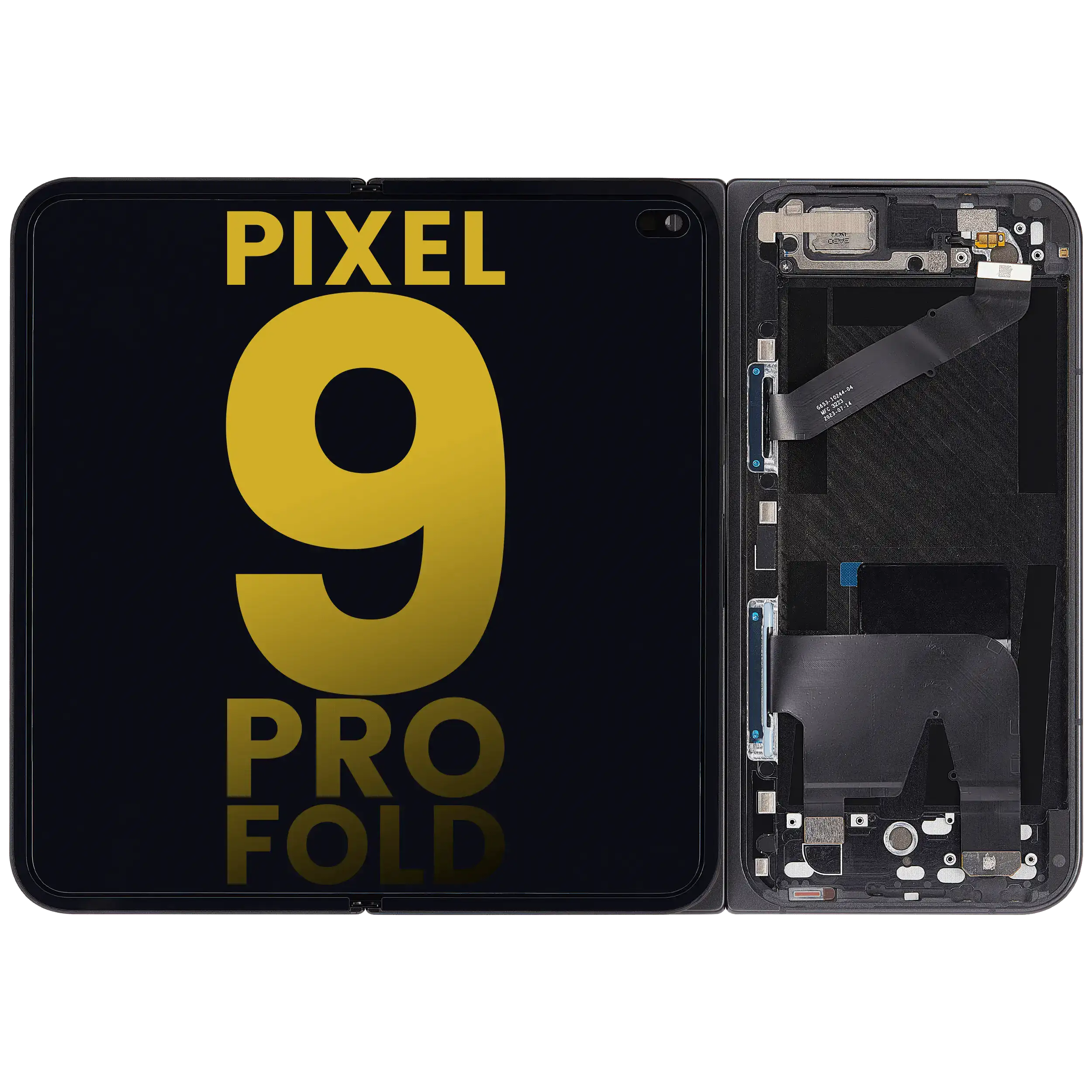 OLED-Display mit Rahmen für Google Pixel 9 Pro Fold (Refurbished) (Obsidian)