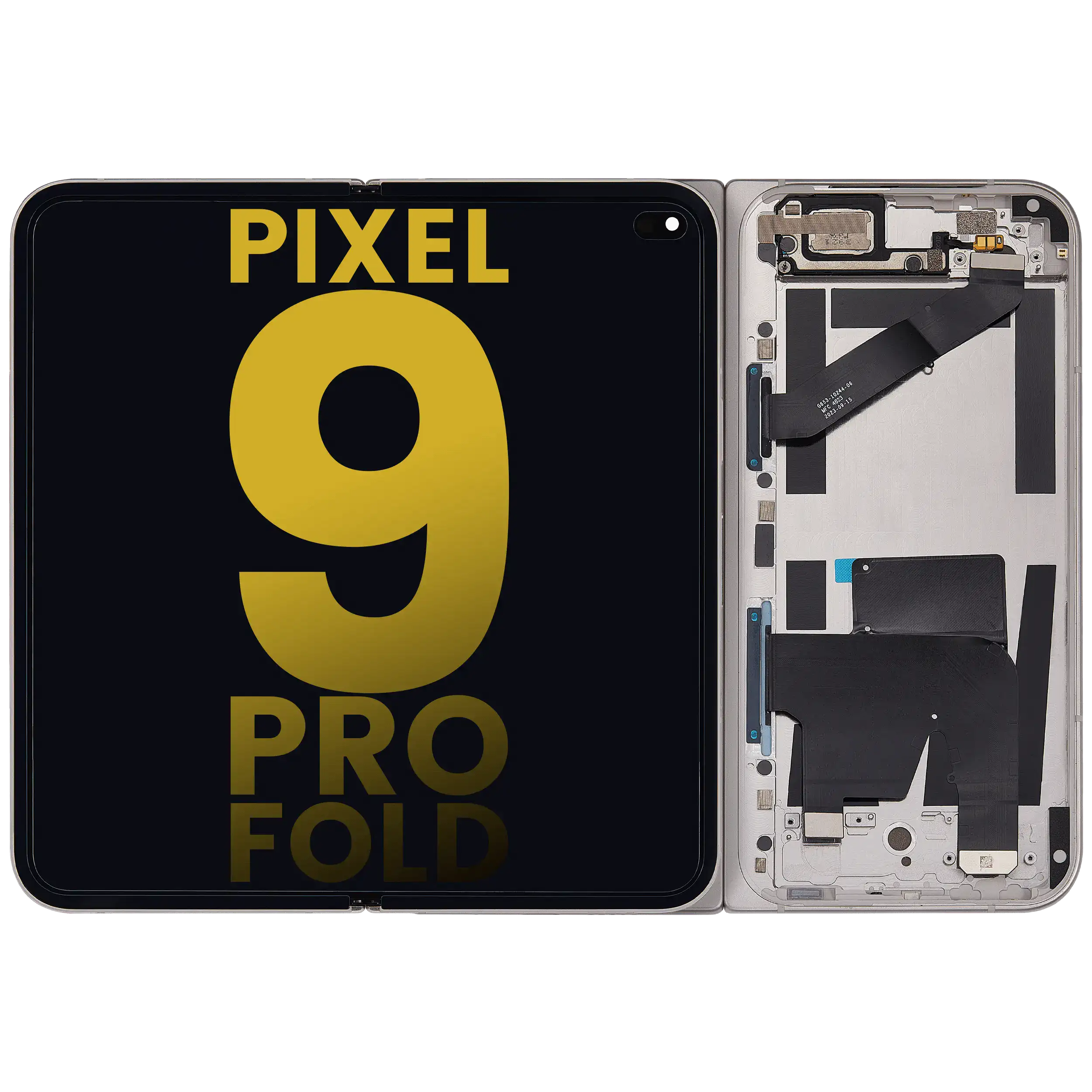 Internal OLED Display with Frame for Google Pixel 9 Pro Fold (Refurbished) (Porcelain)