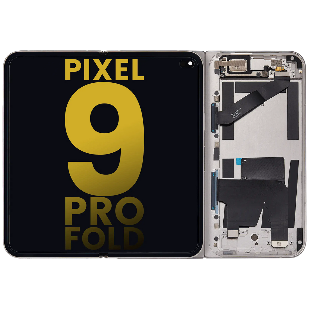 Internal OLED Display with Frame for Google Pixel 9 Pro Fold (Refurbished) (Porcelain)