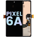 OLED-Display m. Rahmen & FP-Sensor f. Google Pixel 6A (OEM, alle Farben)
