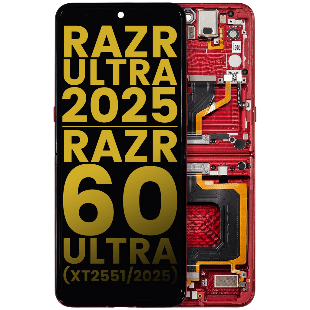 OLED-Display mit Rahmen für Moto Razr Ultra 2025, Rio Red (Refurbished)